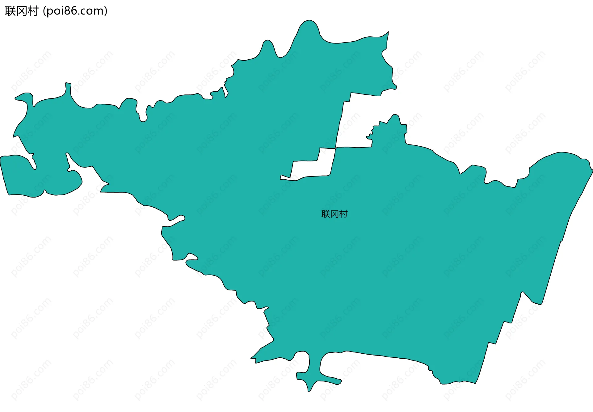 联冈村边界地图