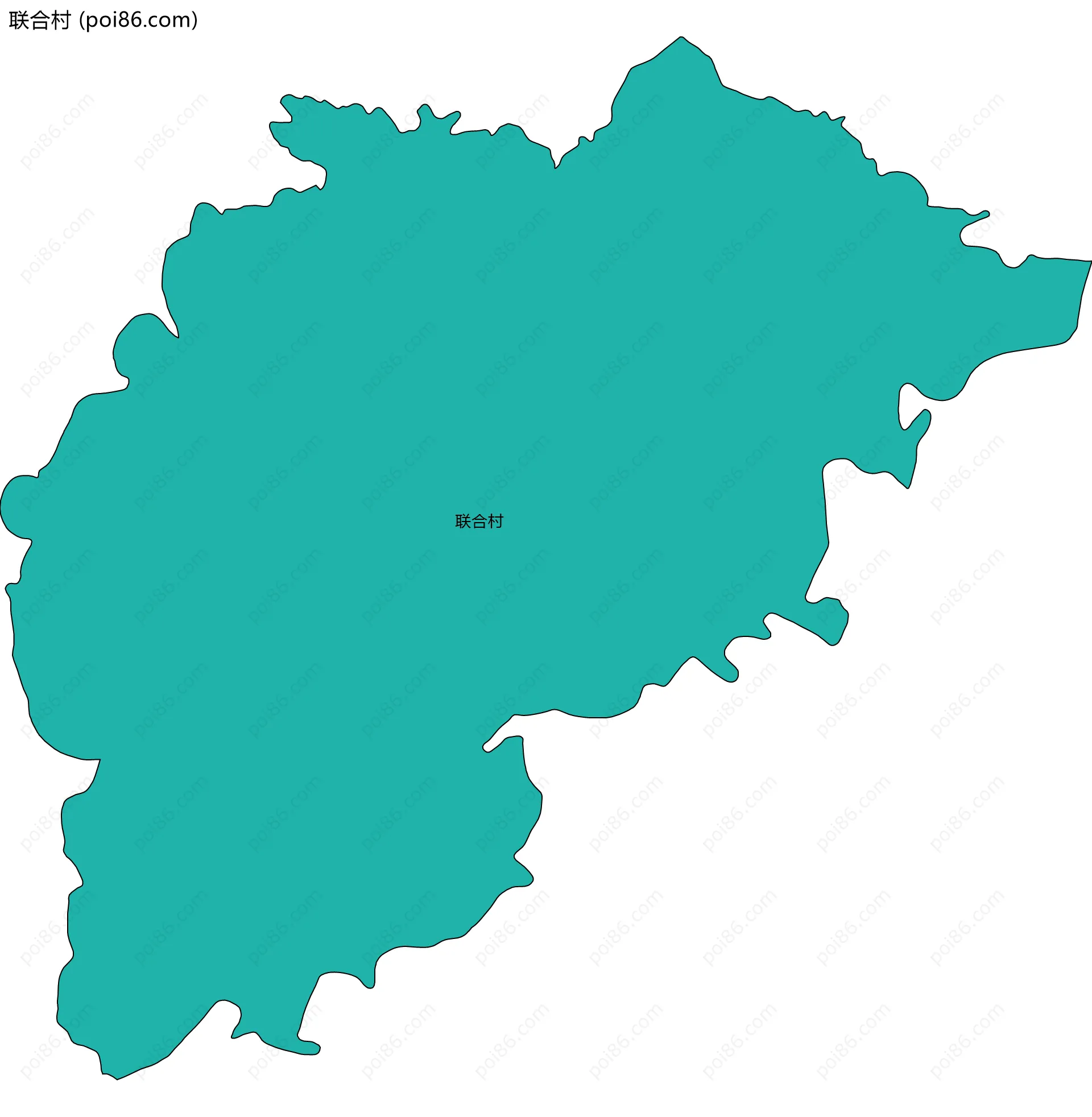 联合村边界地图