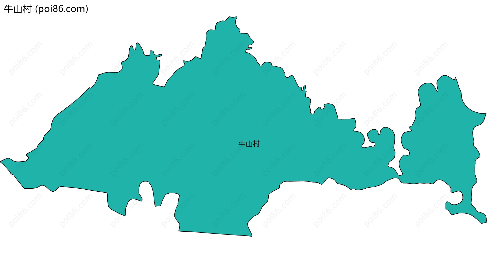 牛山村边界地图