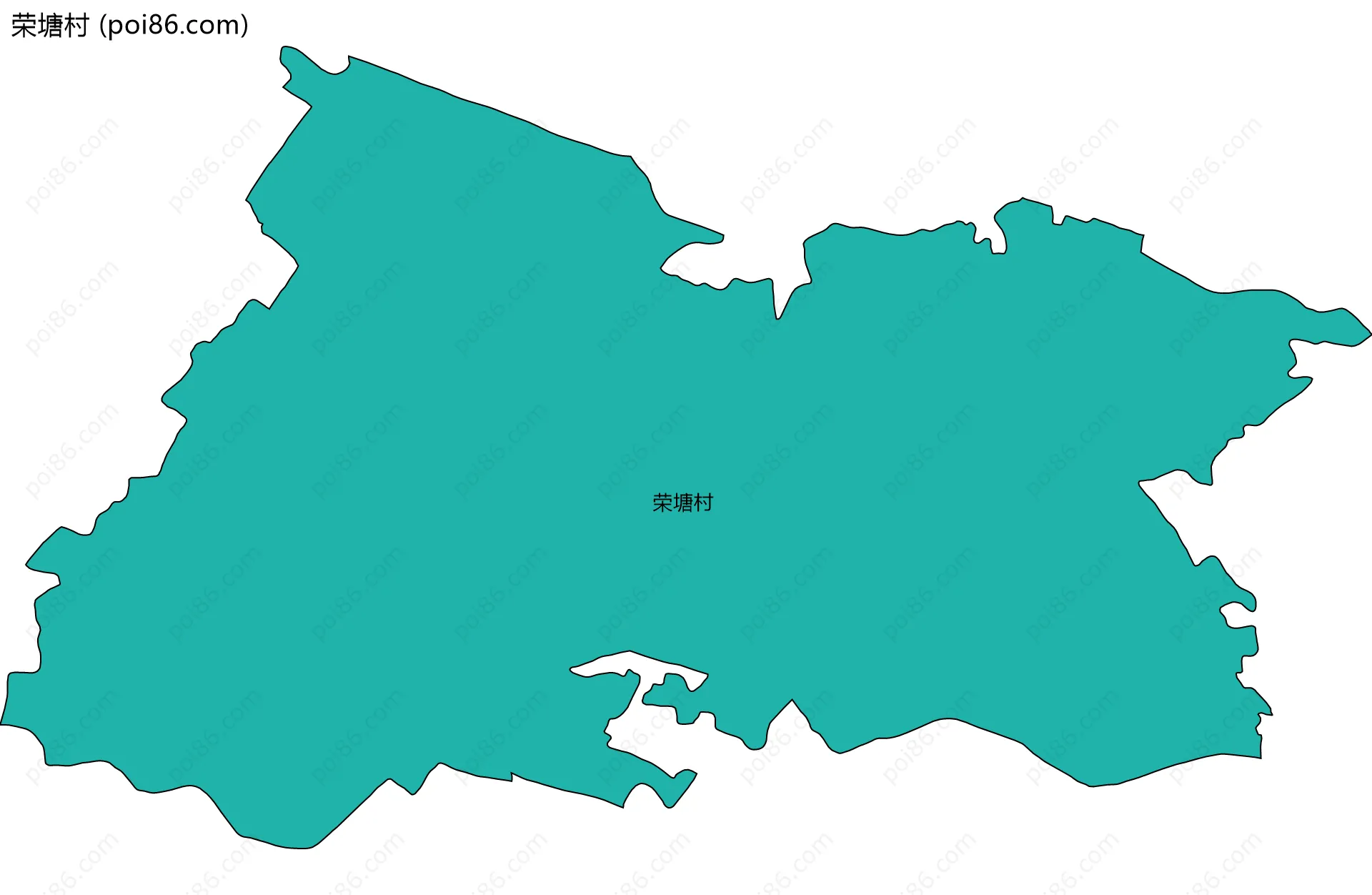 荣塘村边界地图