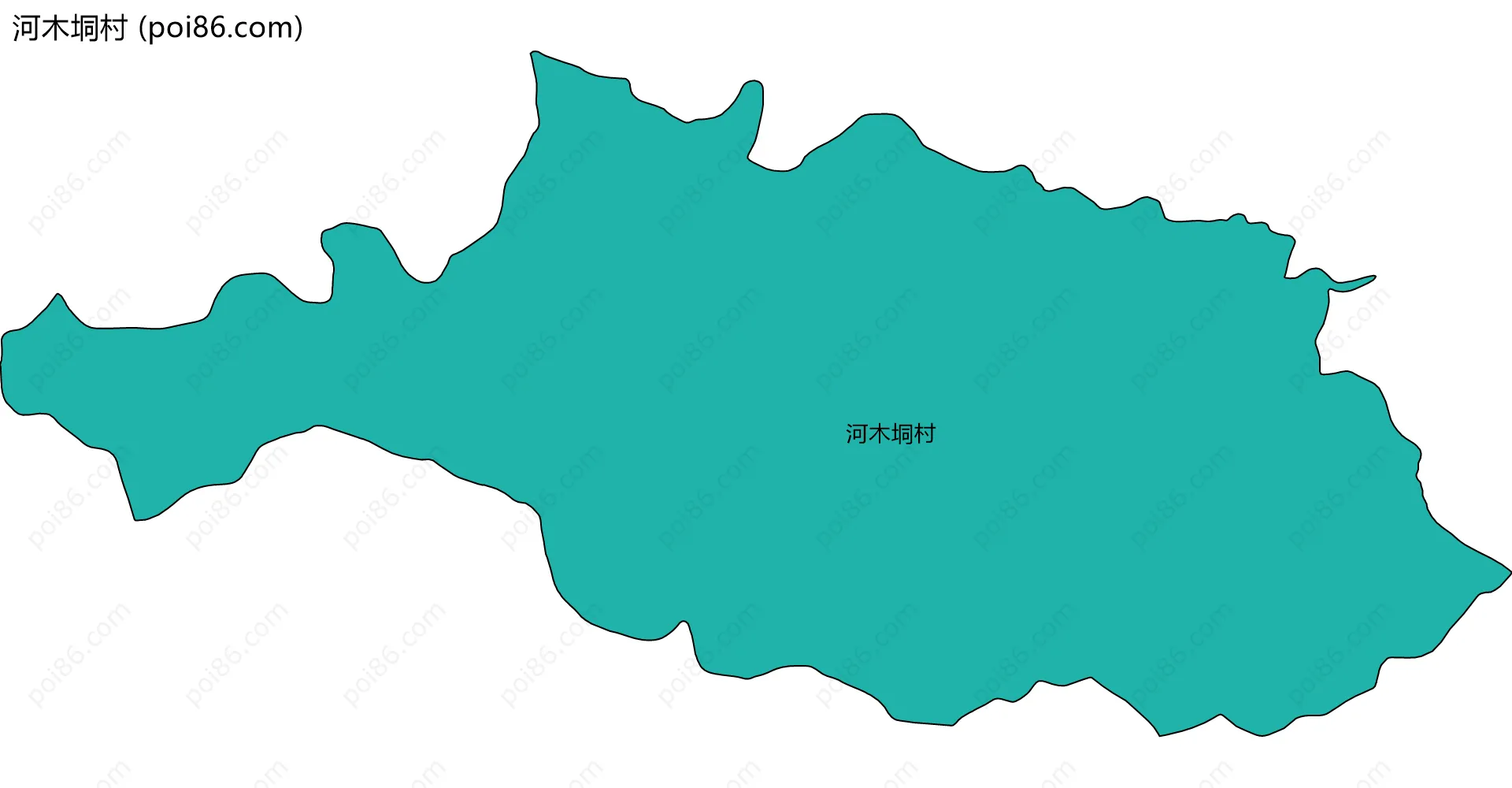 河木垌村边界地图