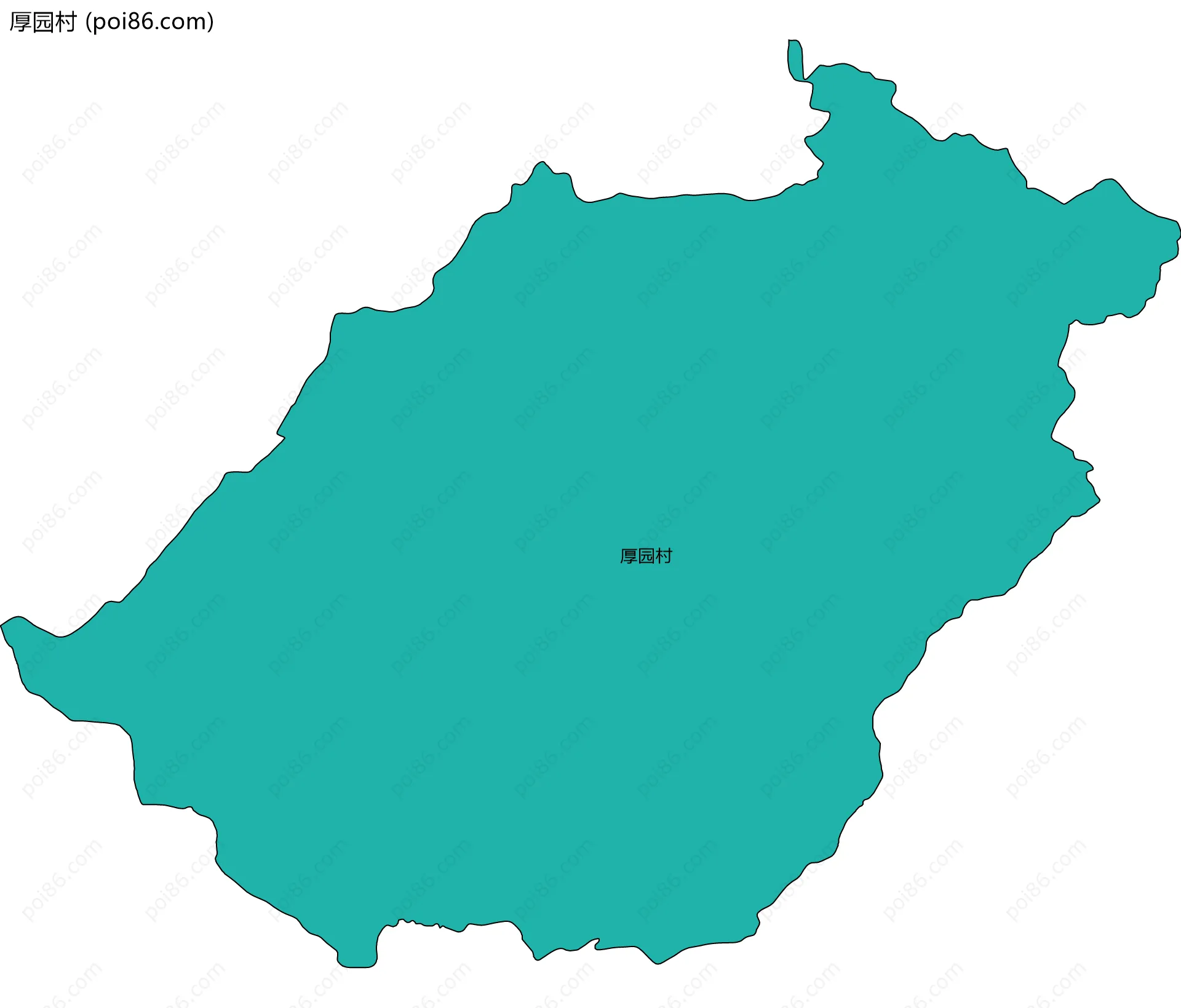 厚园村边界地图