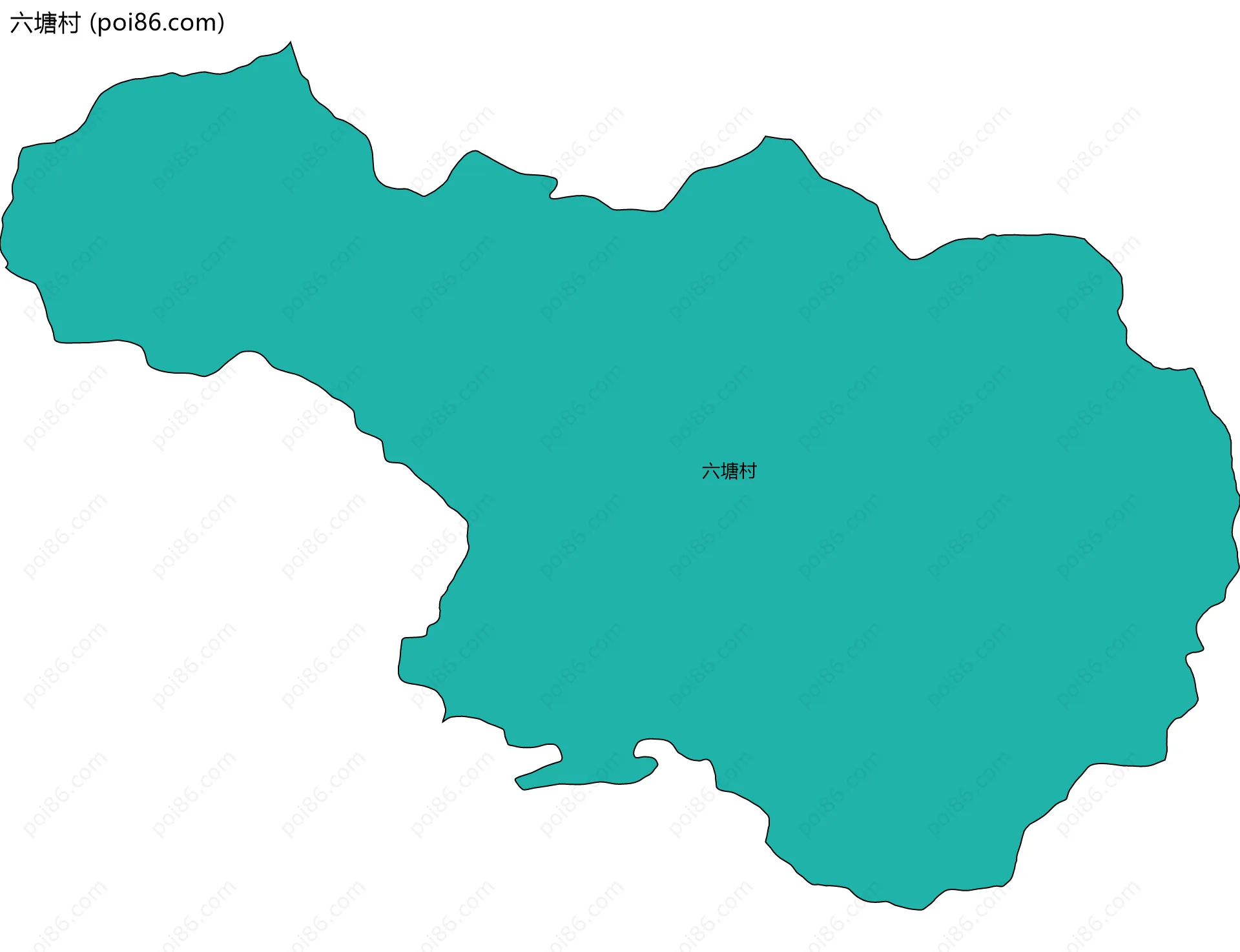 六塘村边界地图