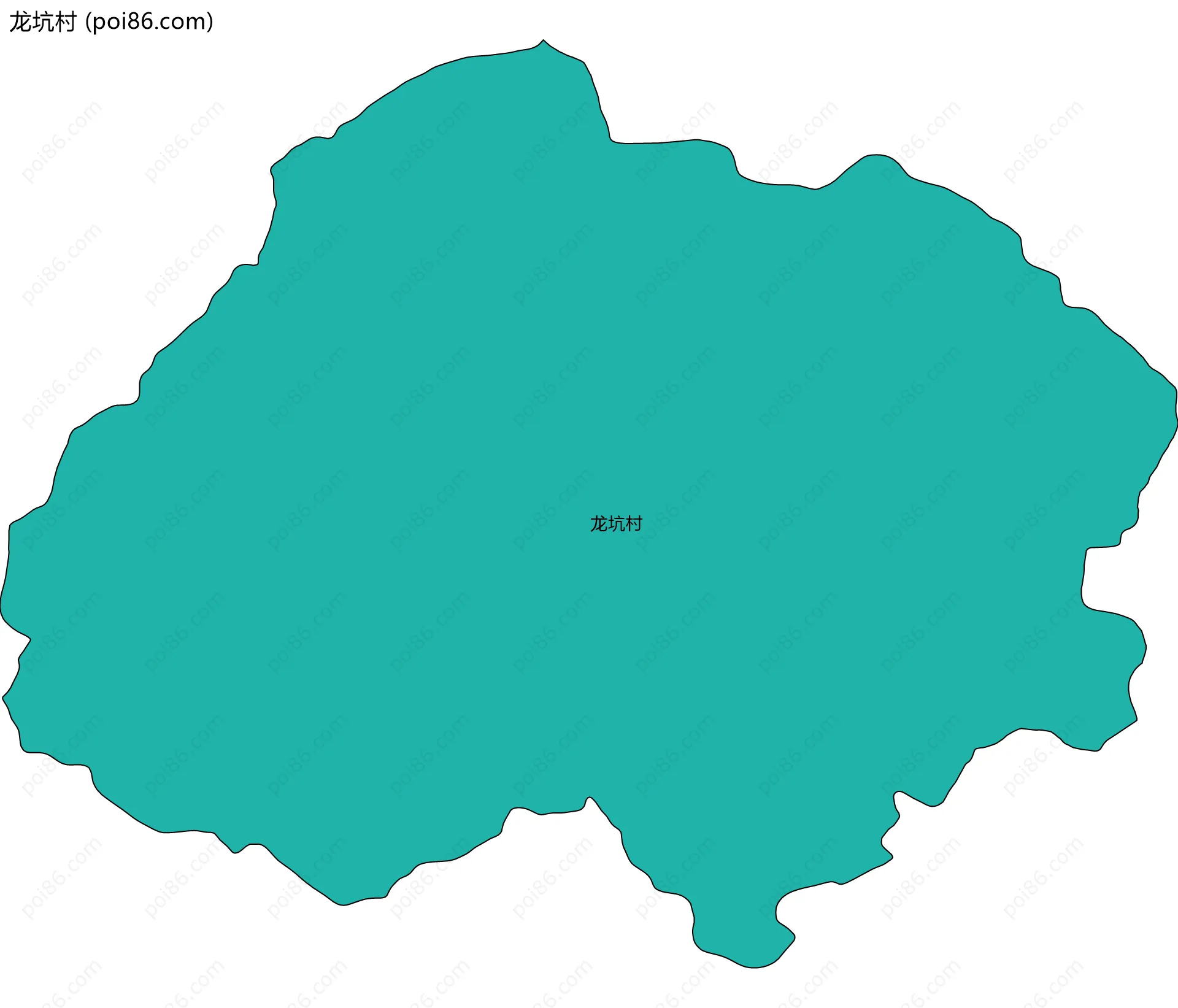 龙坑村边界地图