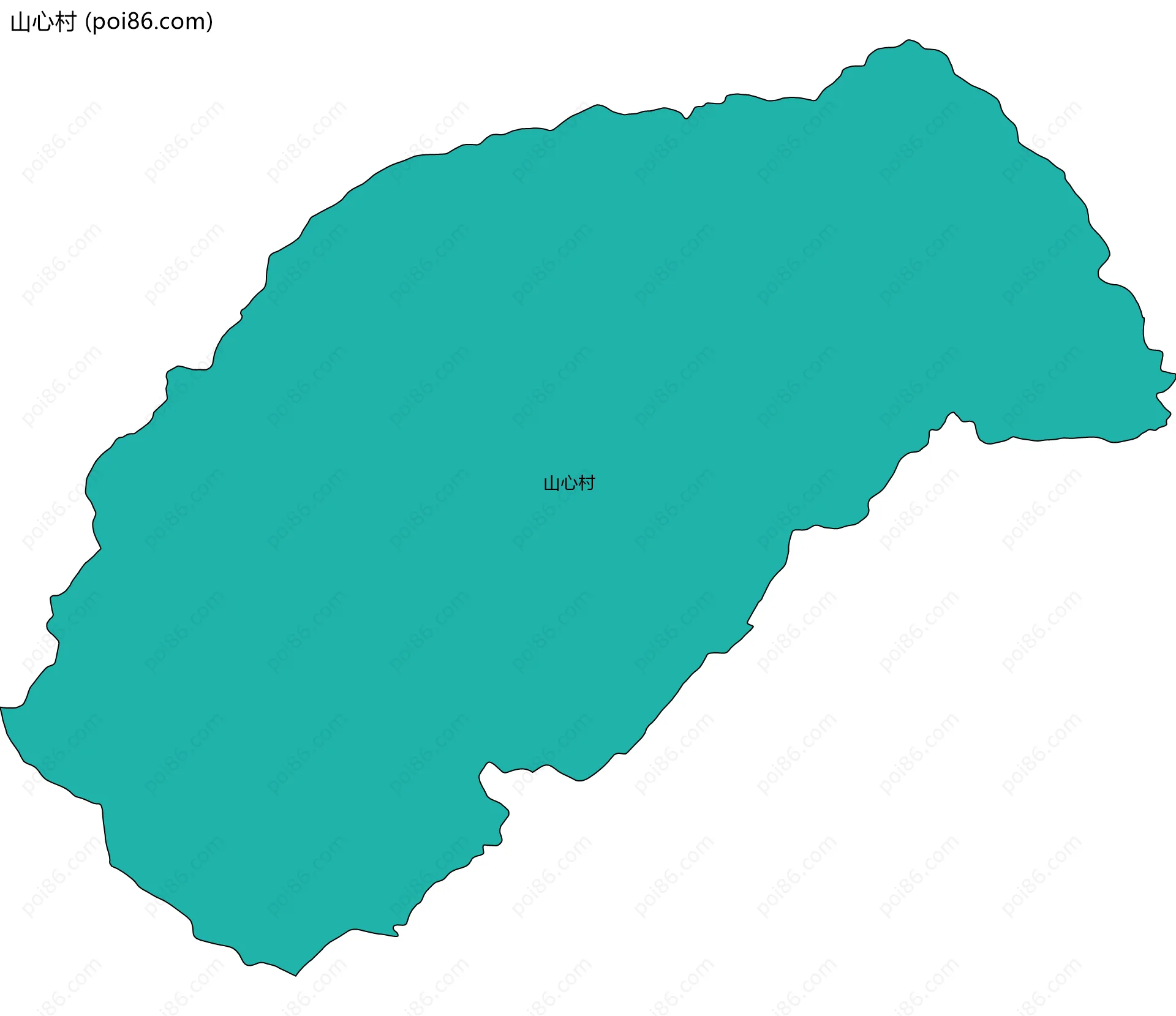 山心村边界地图
