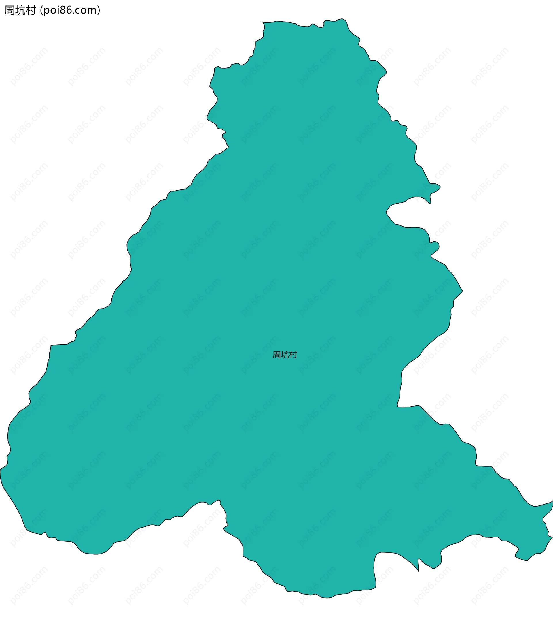 周坑村边界地图