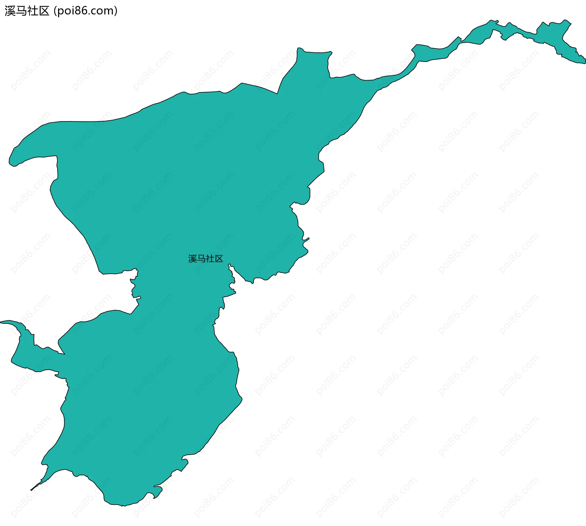 溪马社区边界地图