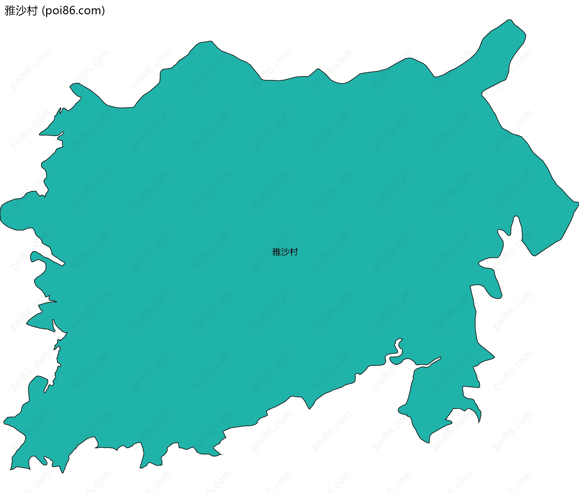 雅沙村边界地图