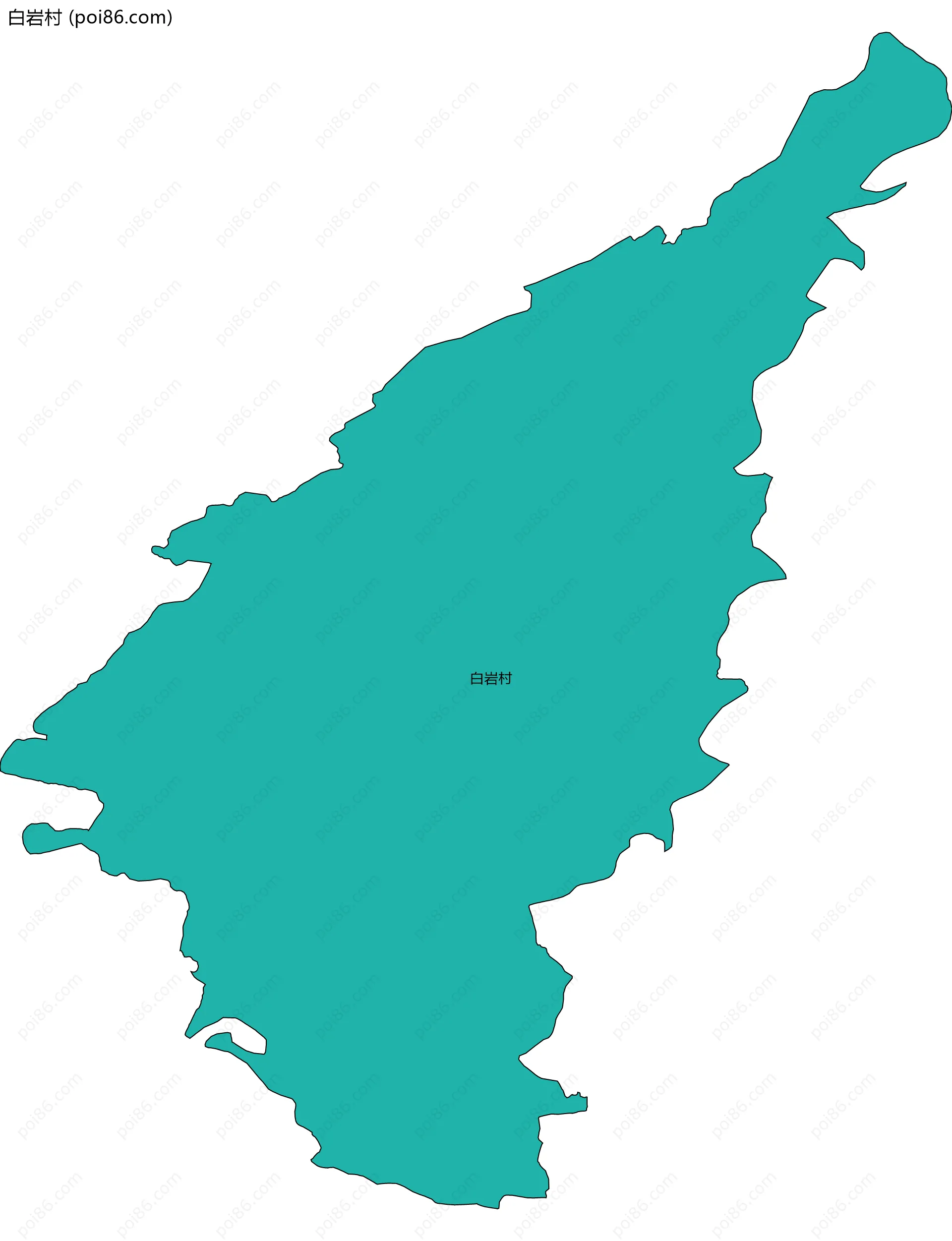 白岩村边界地图