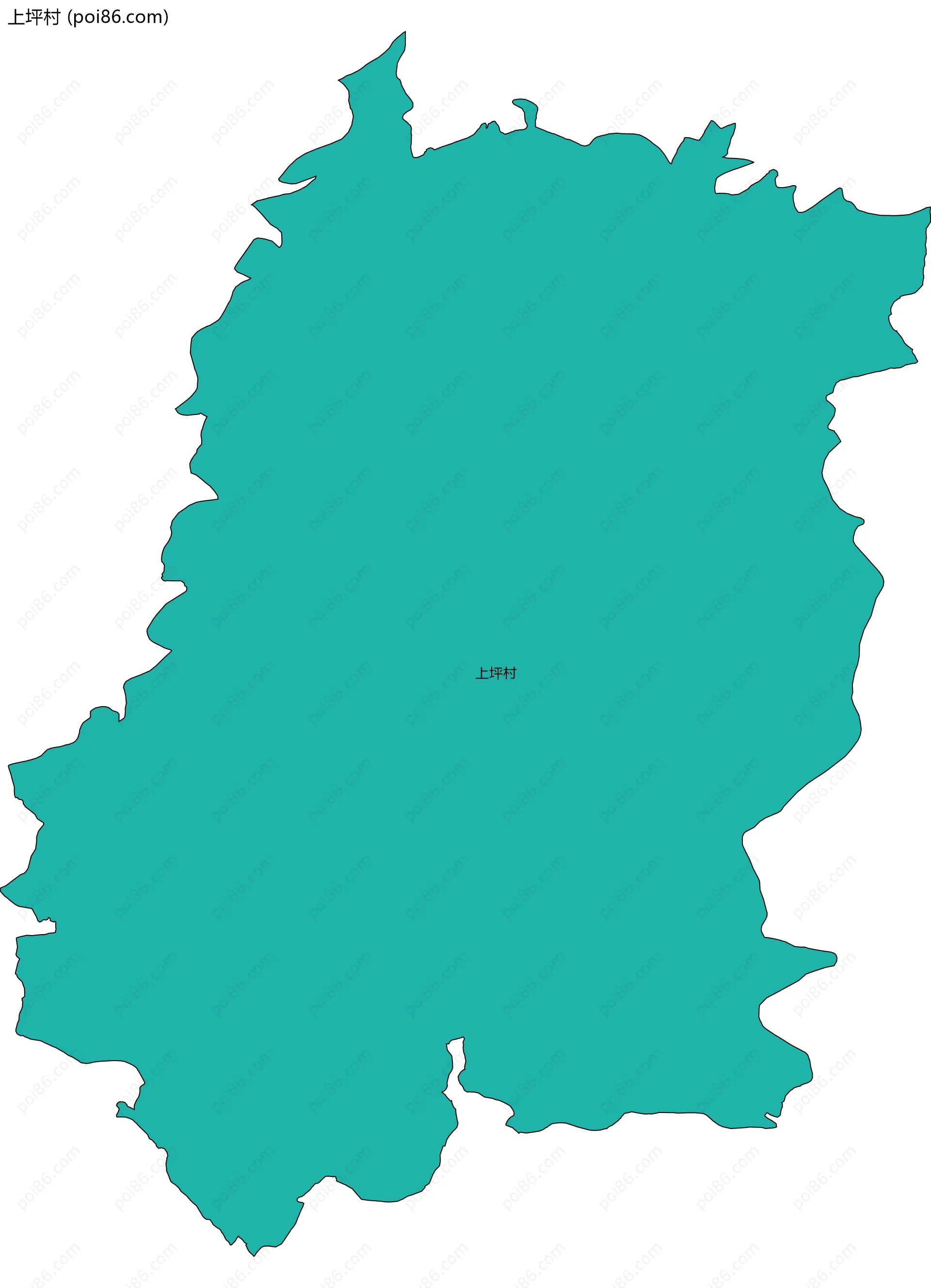 上坪村边界地图