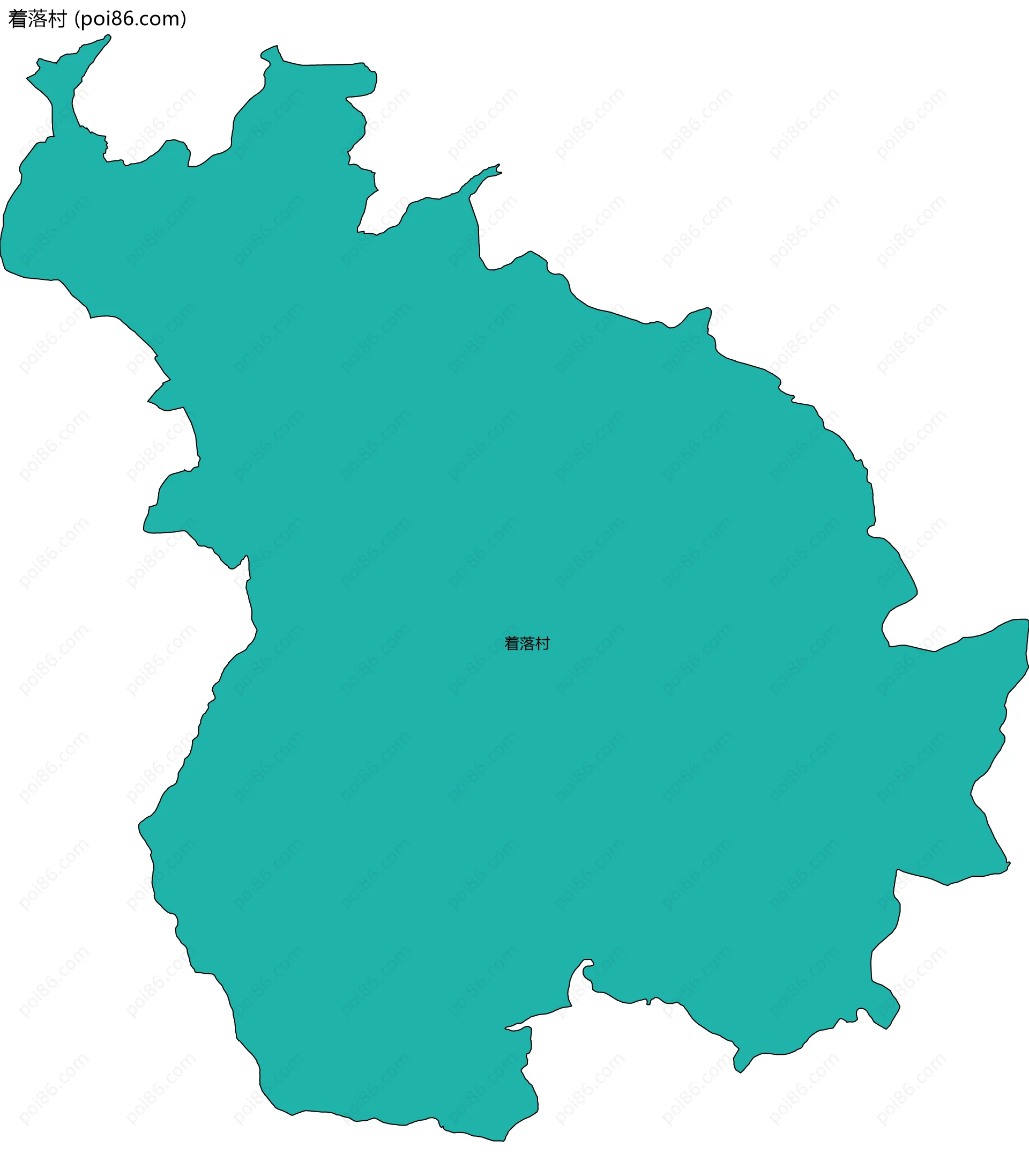 着落村边界地图