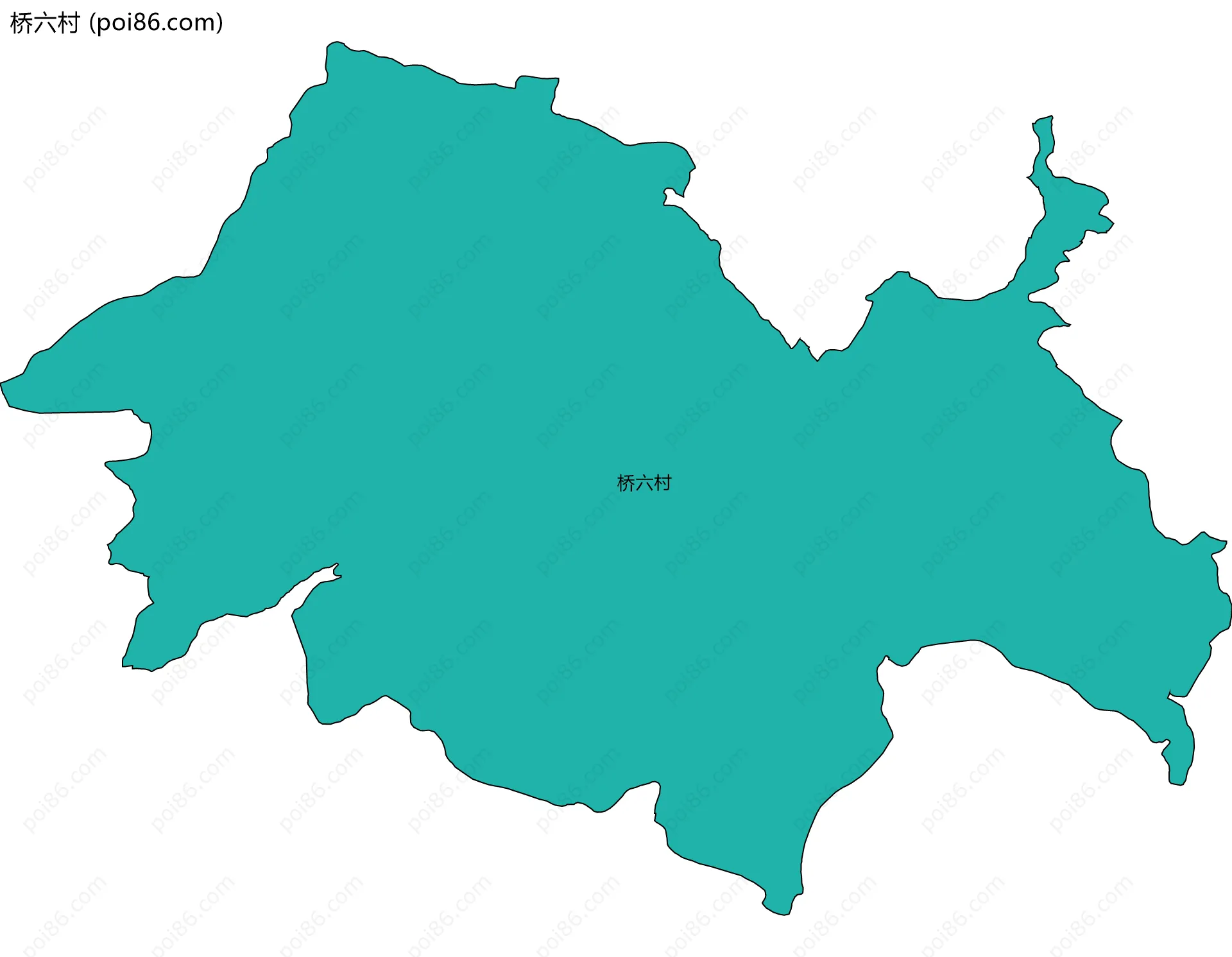 桥六村边界地图