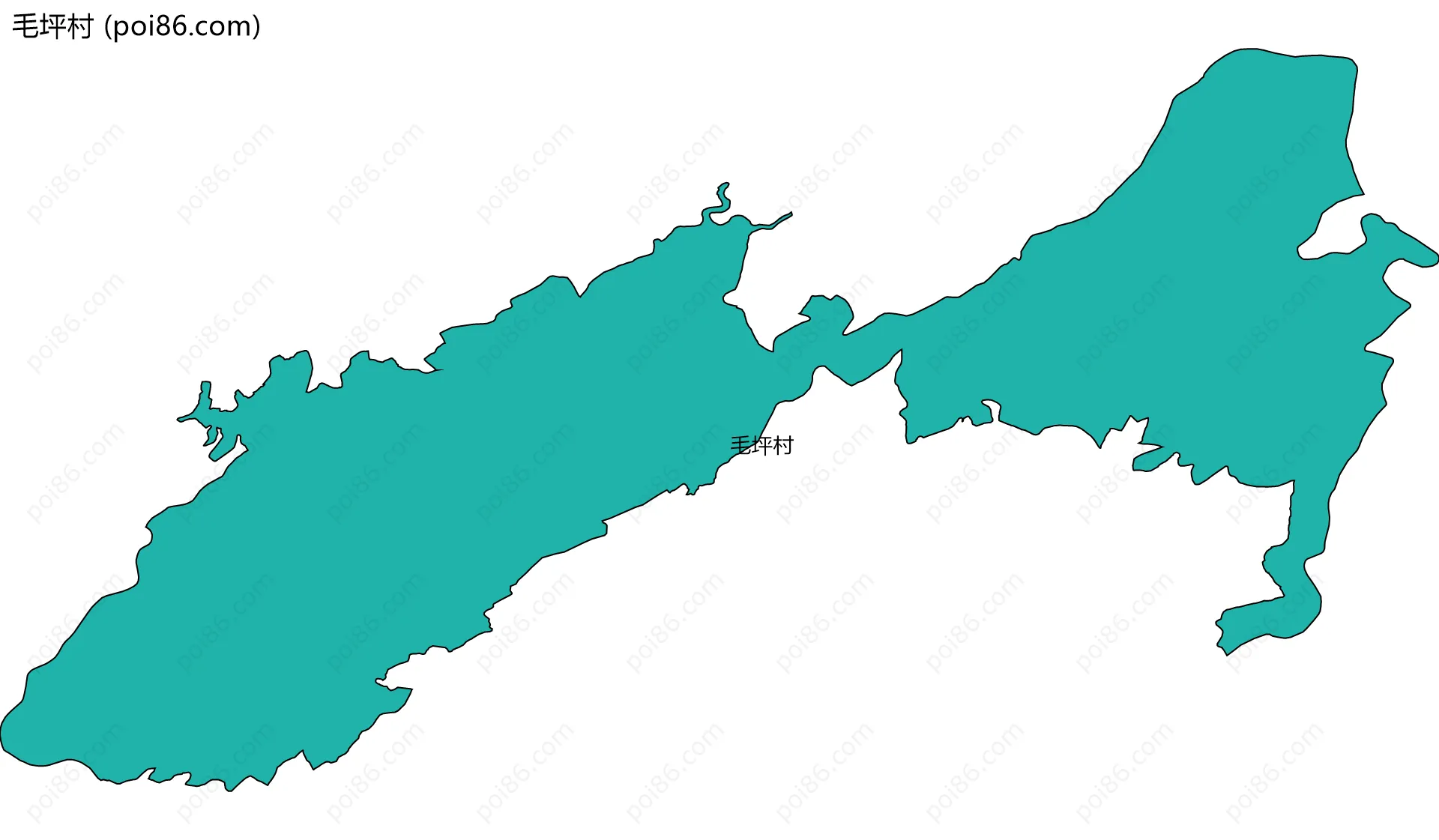 毛坪村边界地图