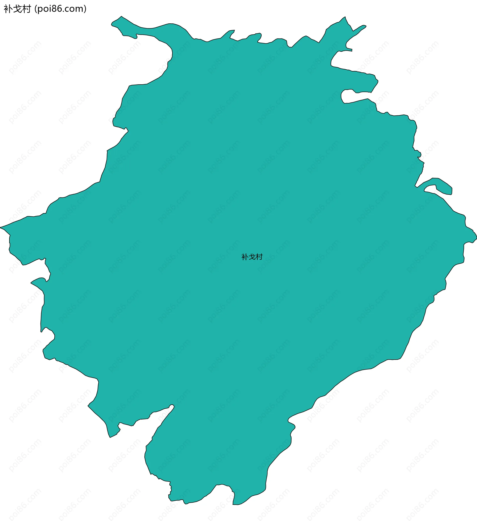 补戈村边界地图