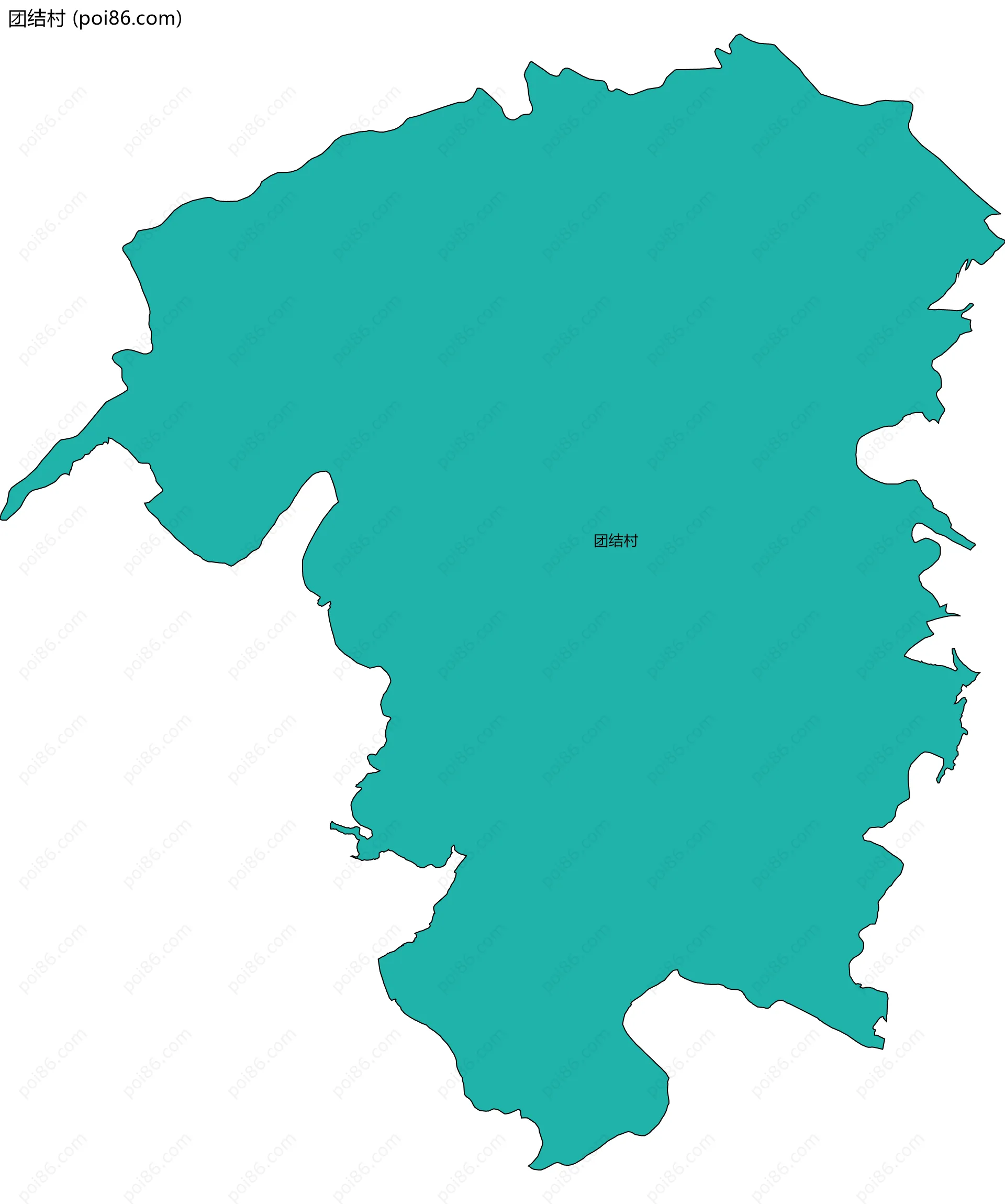 团结村边界地图