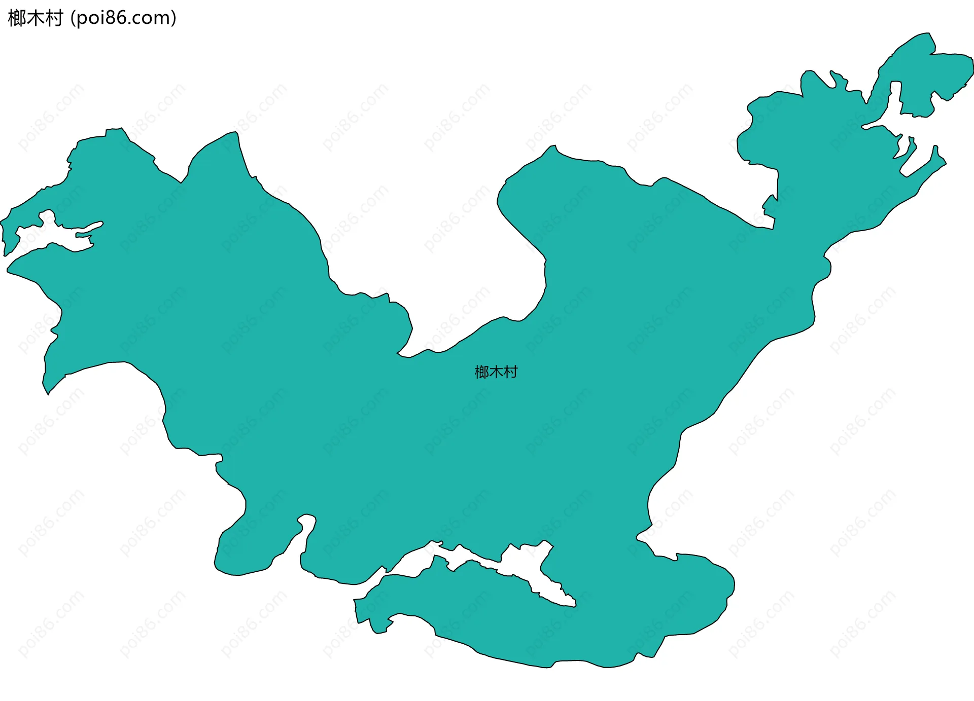 榔木村边界地图