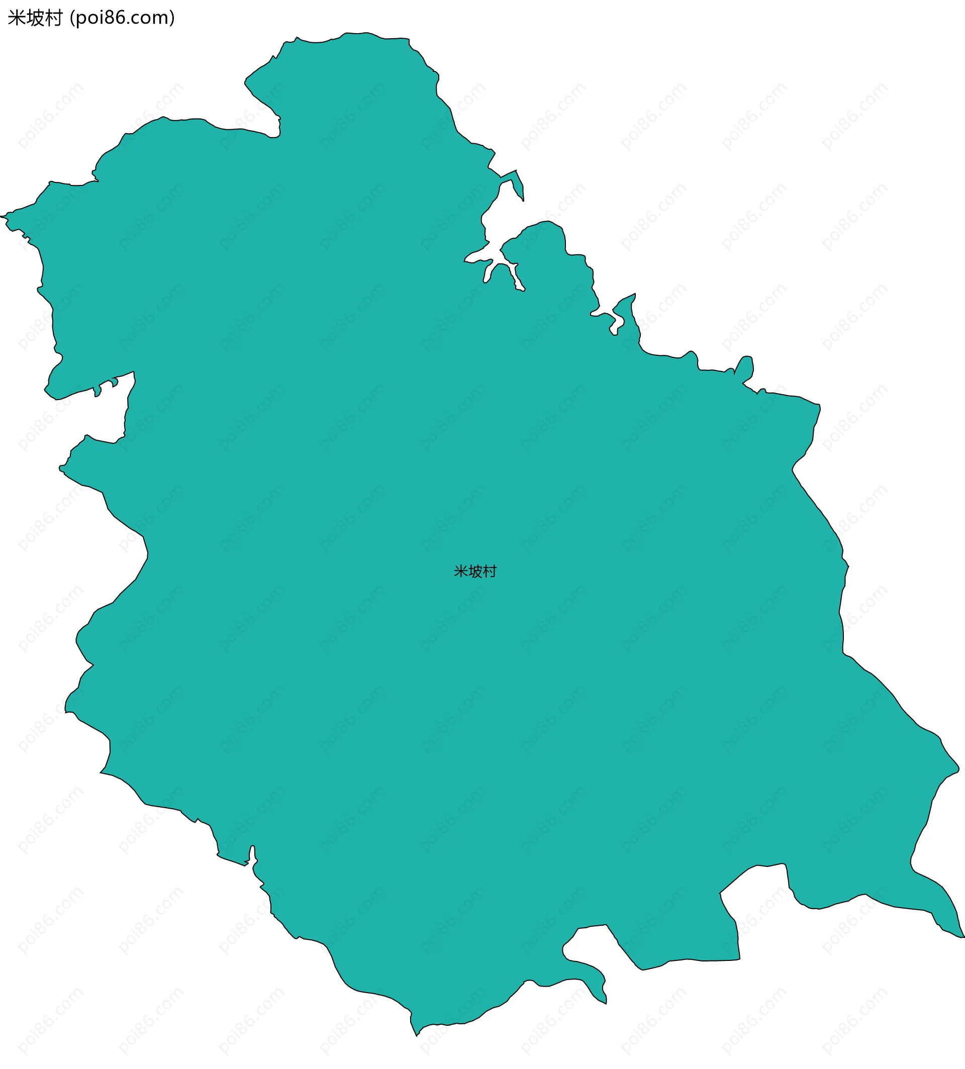 米坡村边界地图