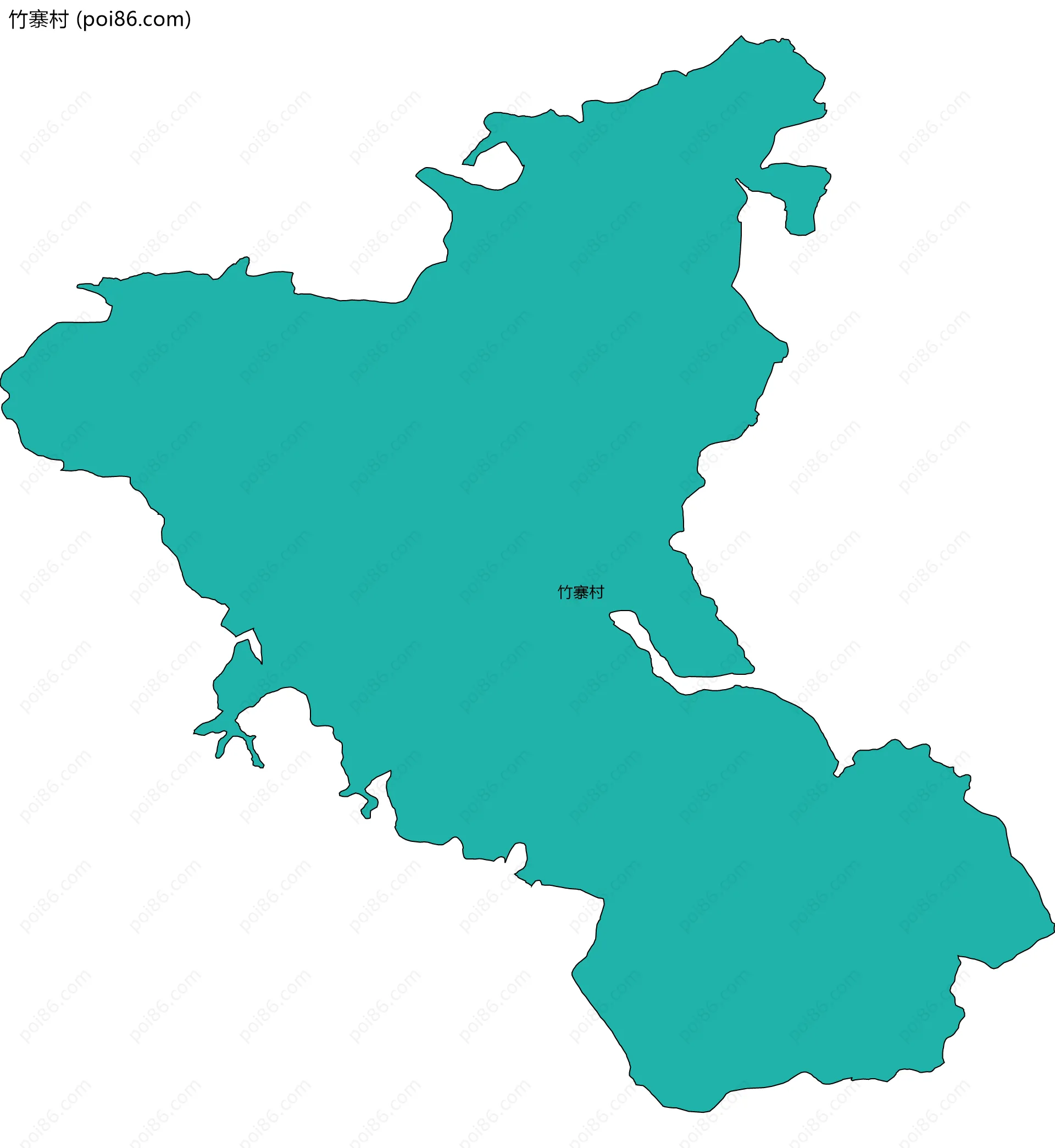 竹寨村边界地图