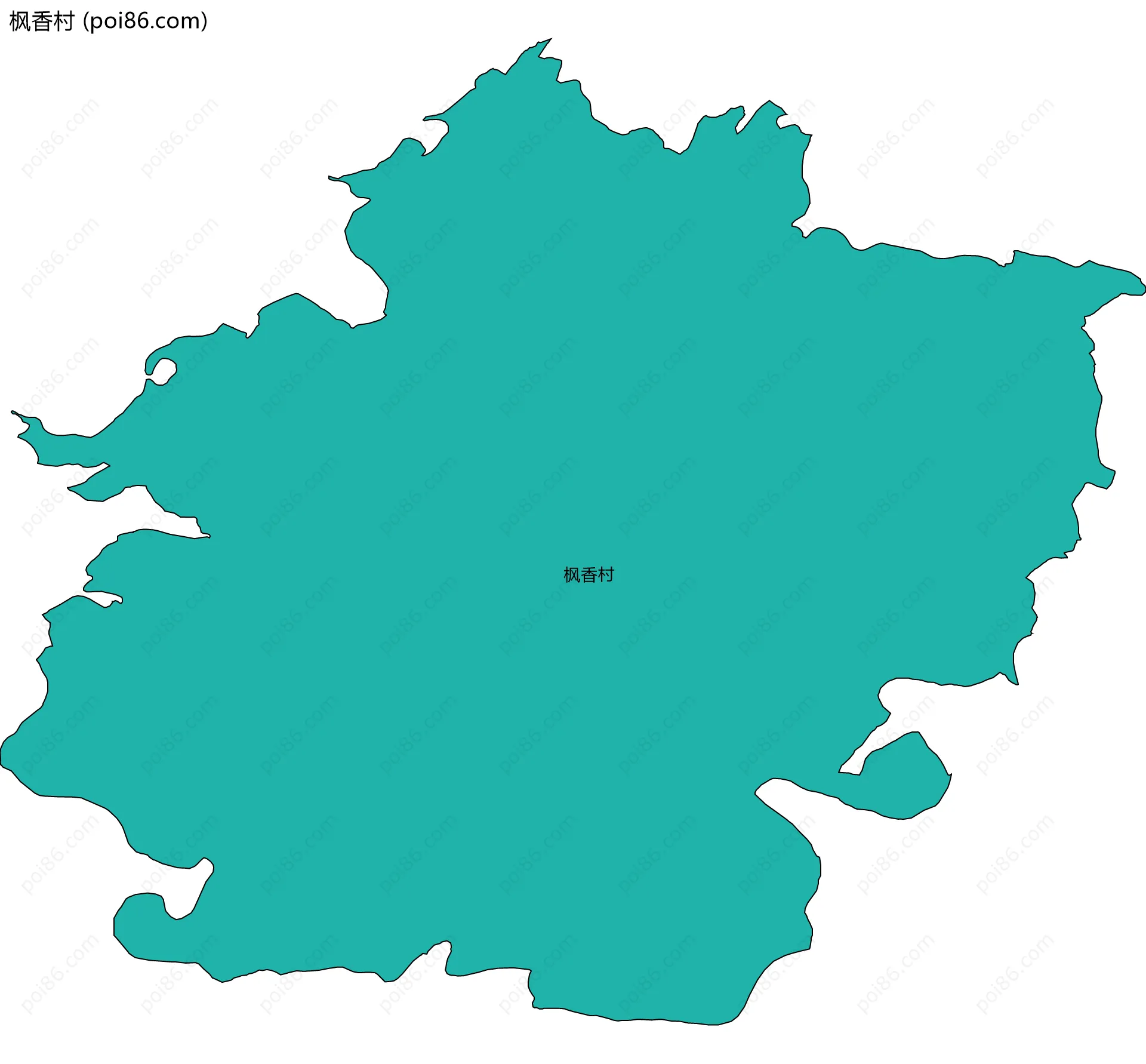 枫香村边界地图