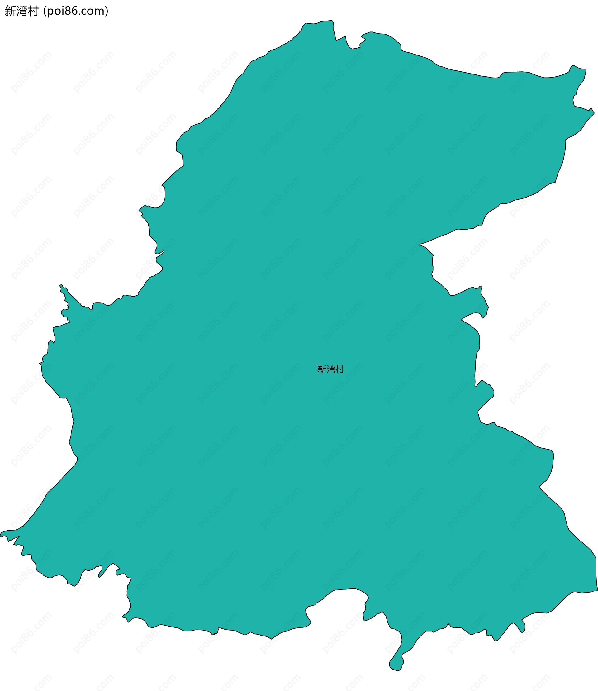 新湾村边界地图