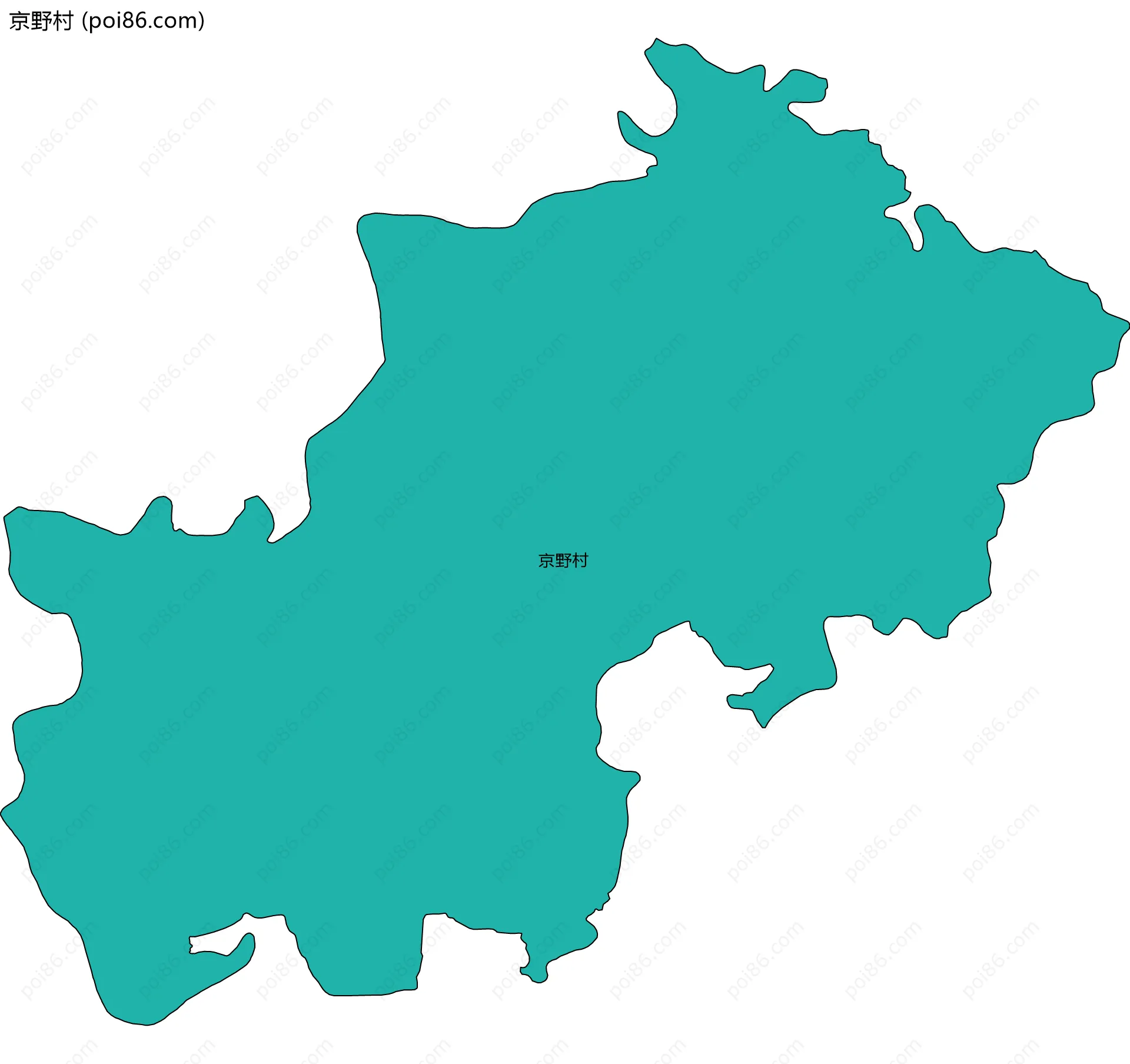 京野村边界地图