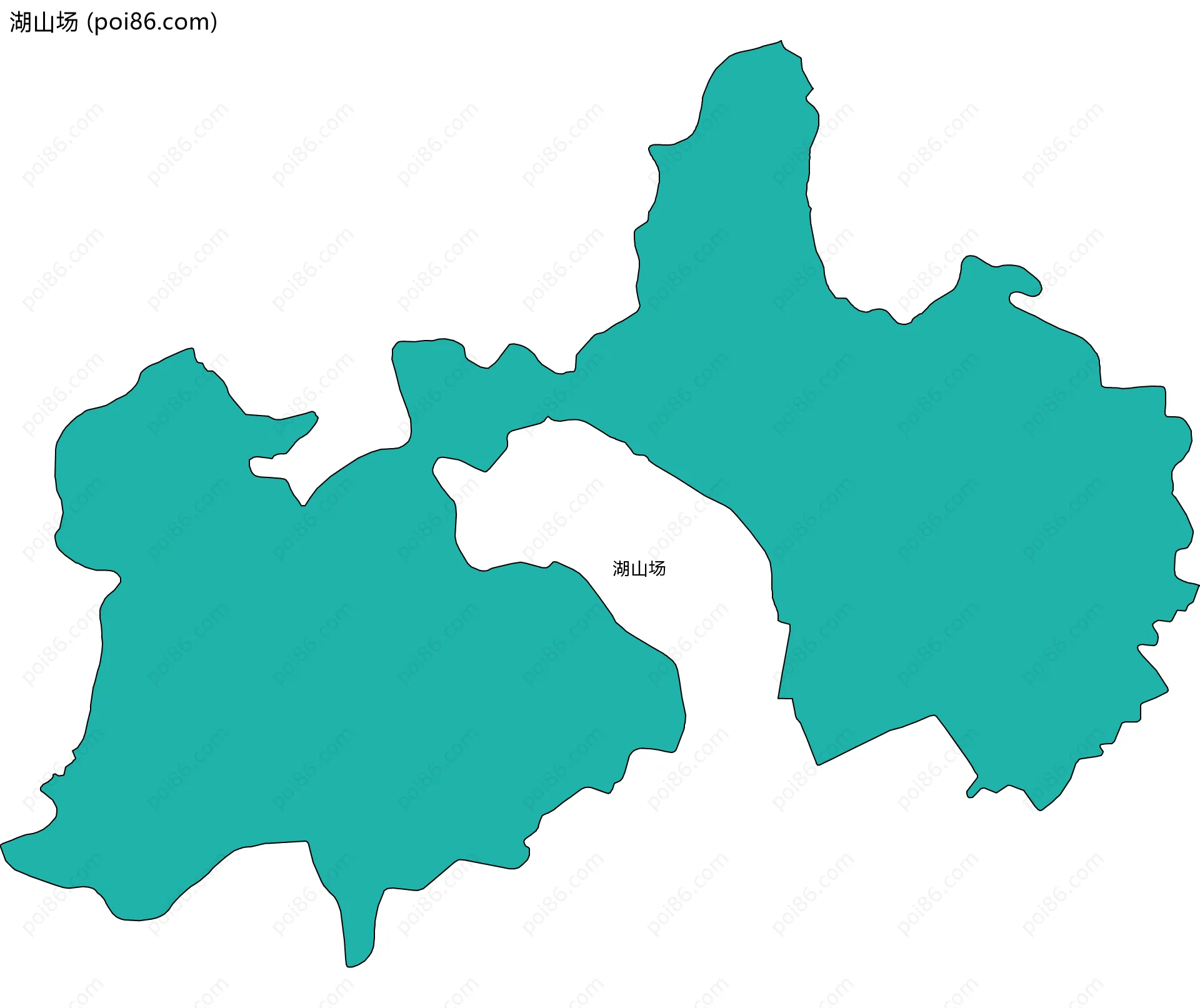 湖山场边界地图