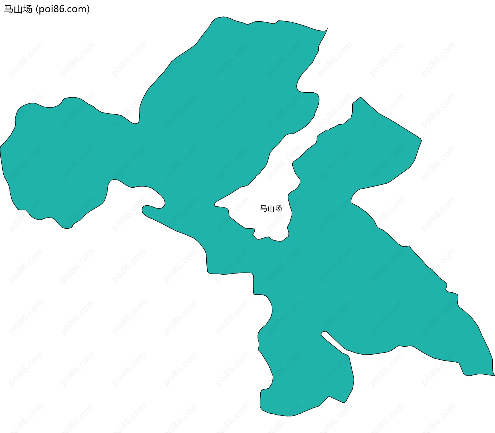 马山场边界地图