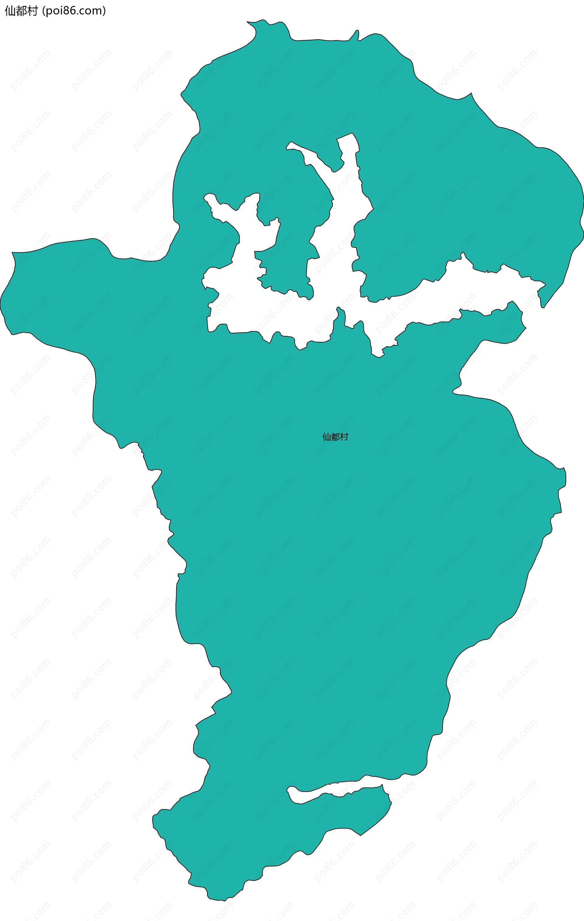 仙都村边界地图