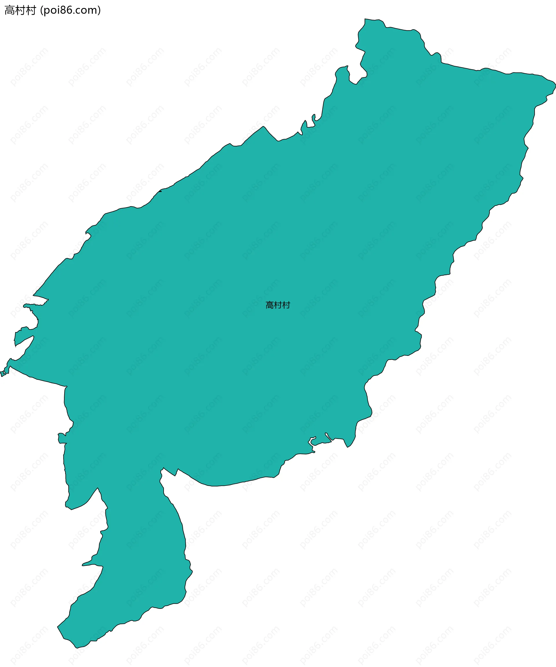 高村村边界地图