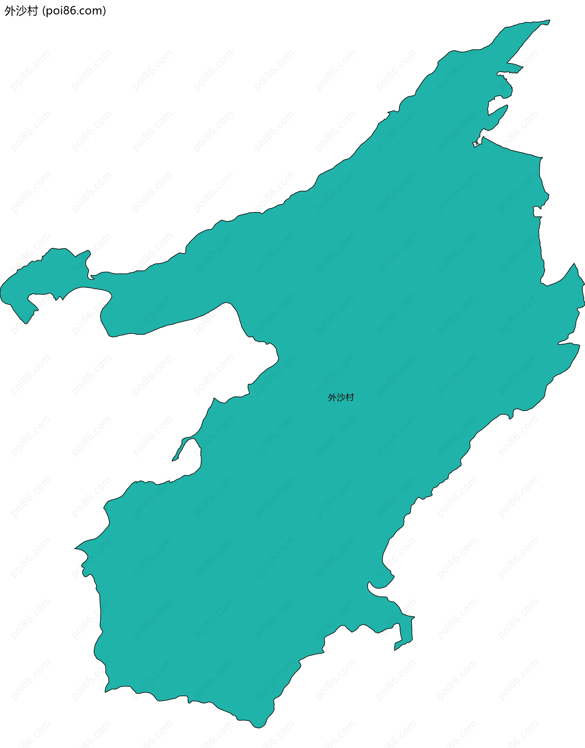 外沙村边界地图