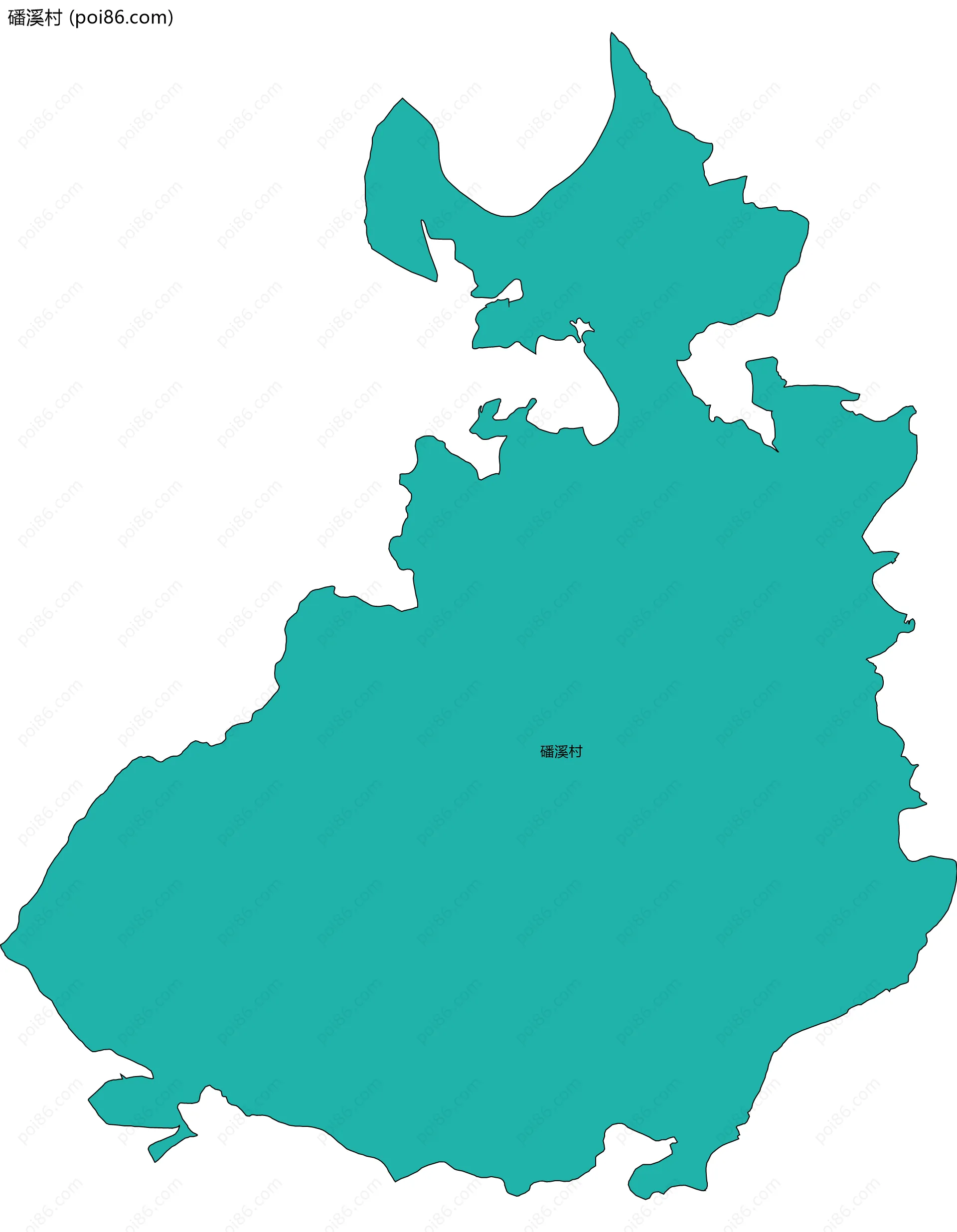 磻溪村边界地图