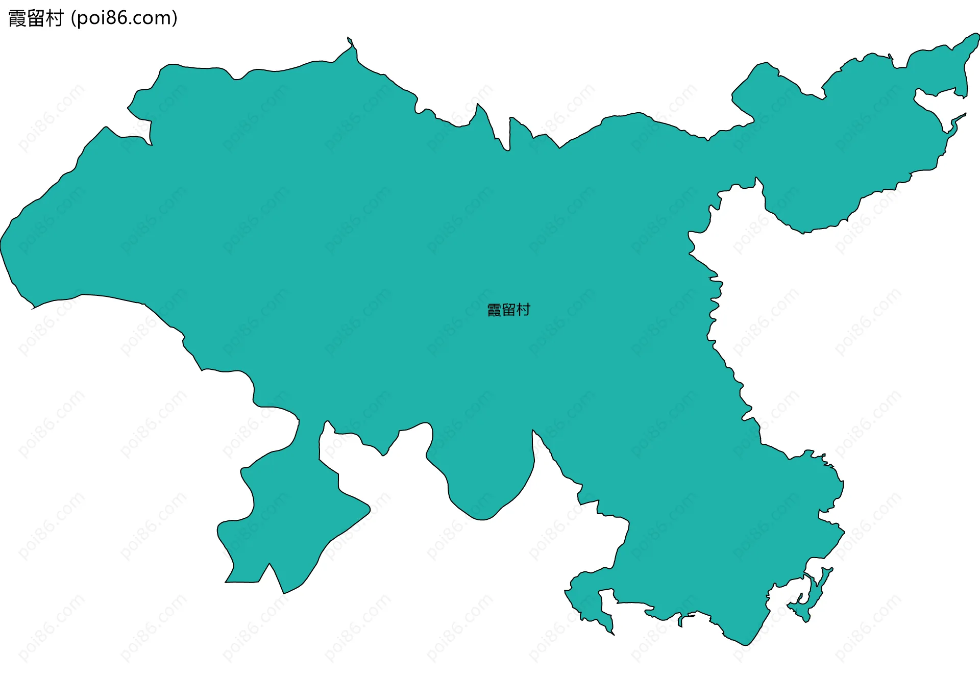 霞留村边界地图