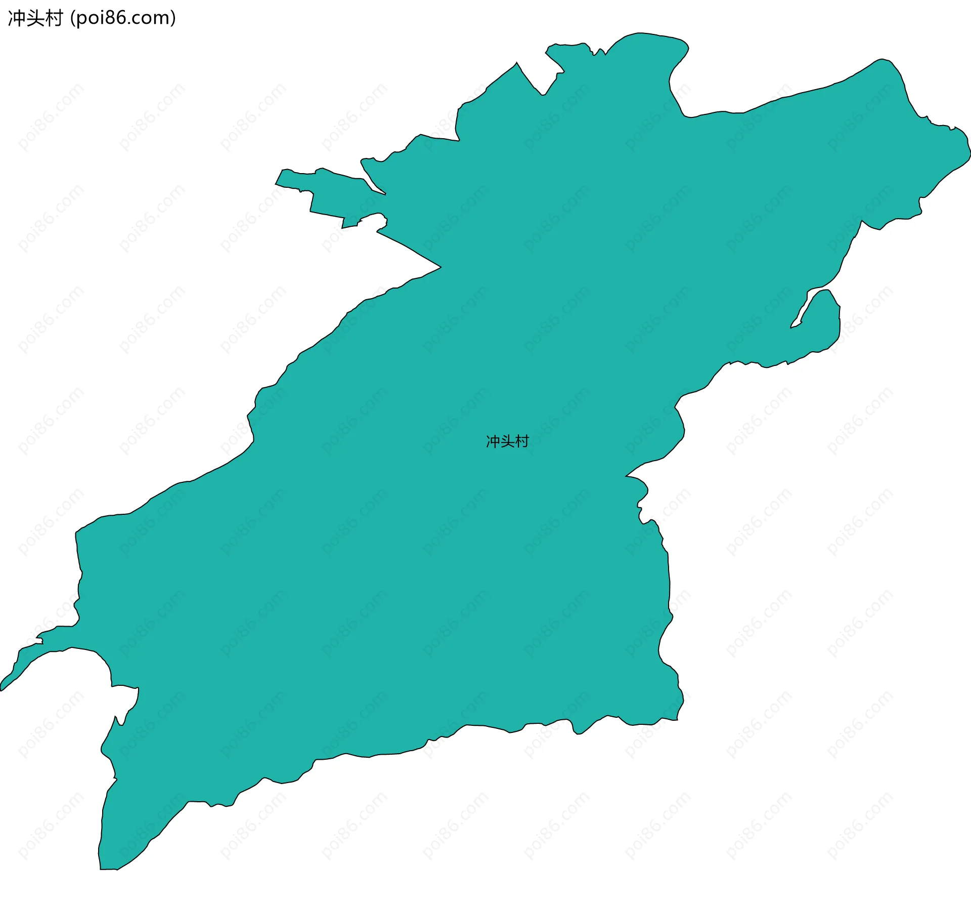 冲头村边界地图