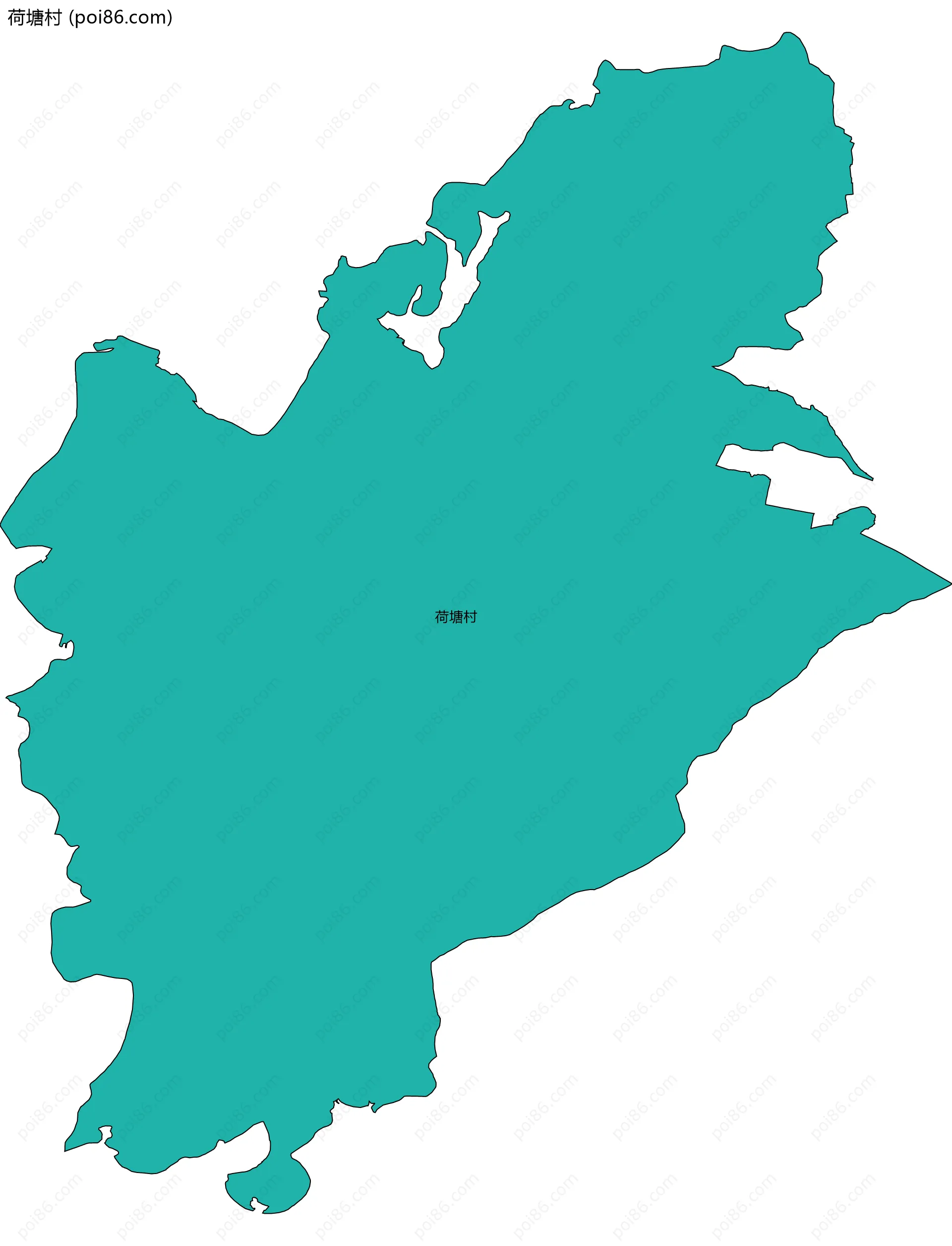 荷塘村边界地图