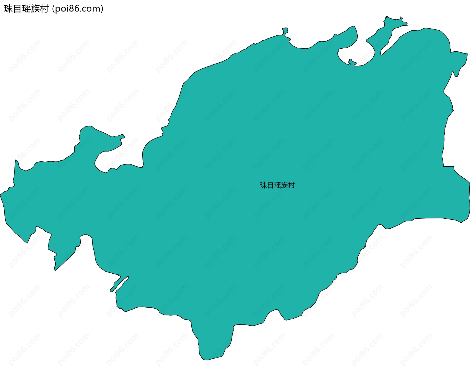 珠目瑶族村边界地图