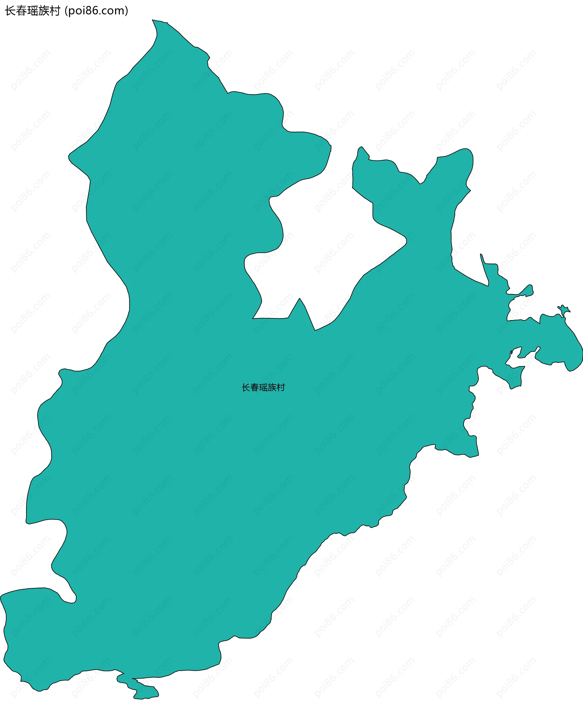 长春瑶族村边界地图