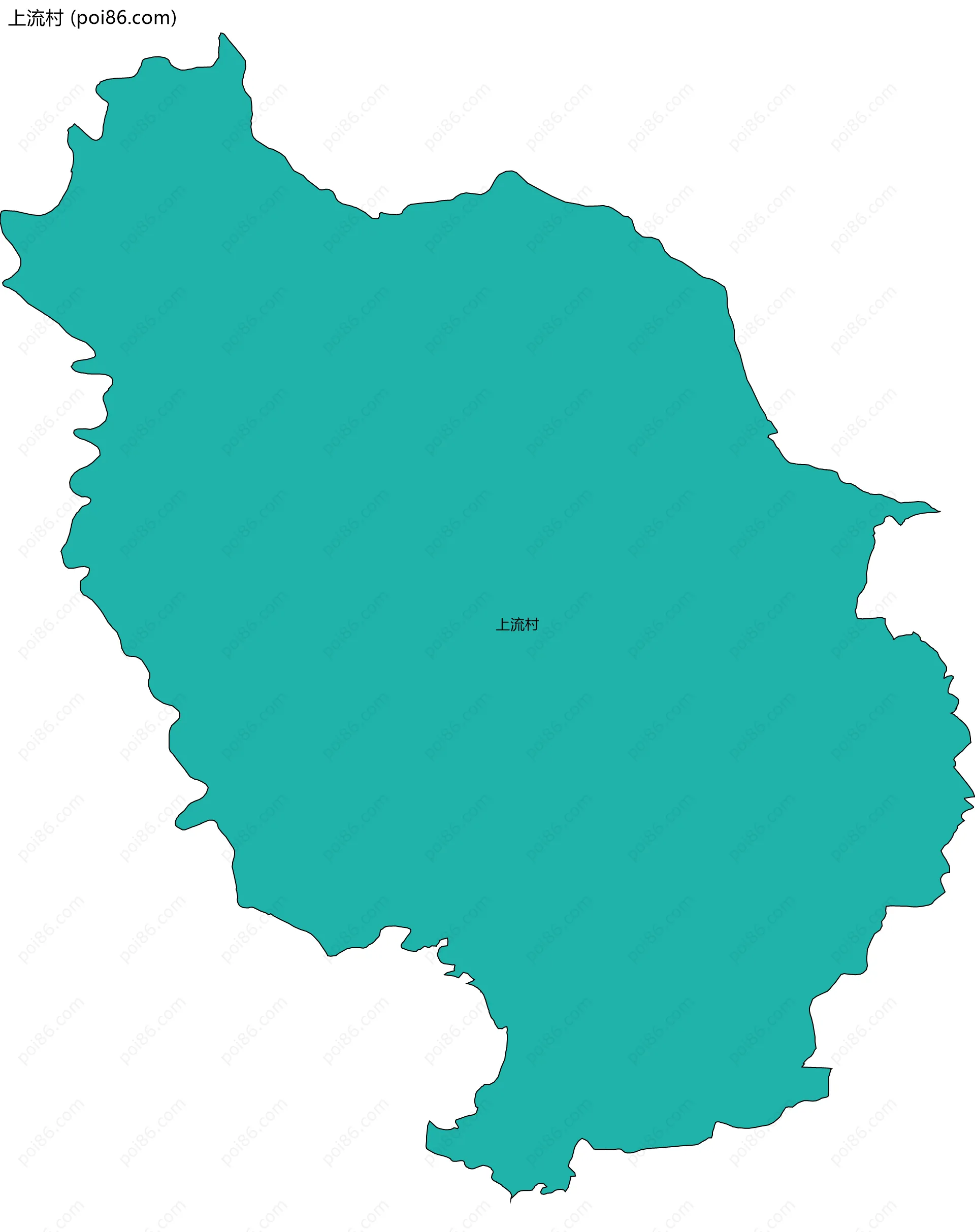 上流村边界地图