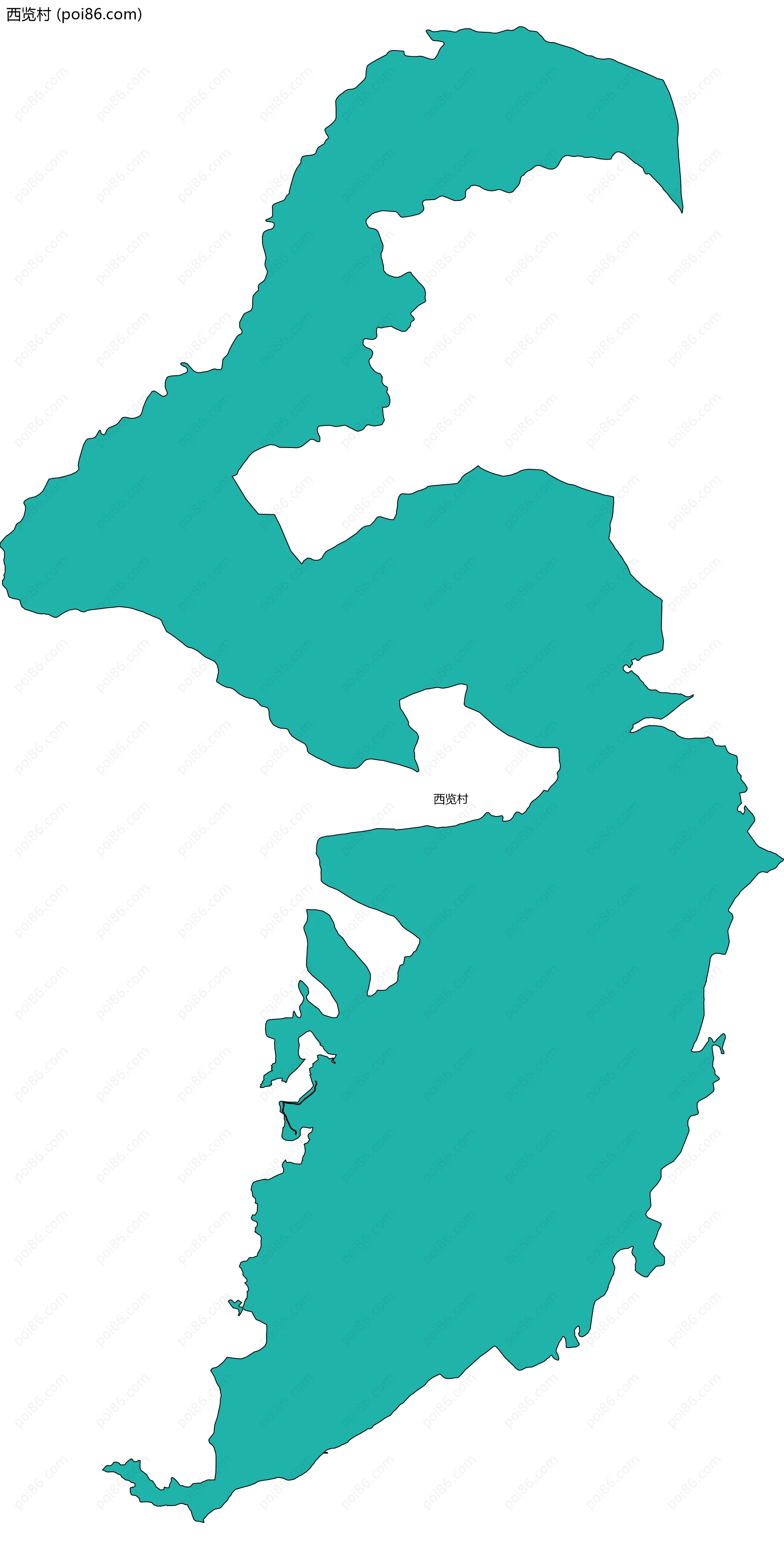 西览村边界地图