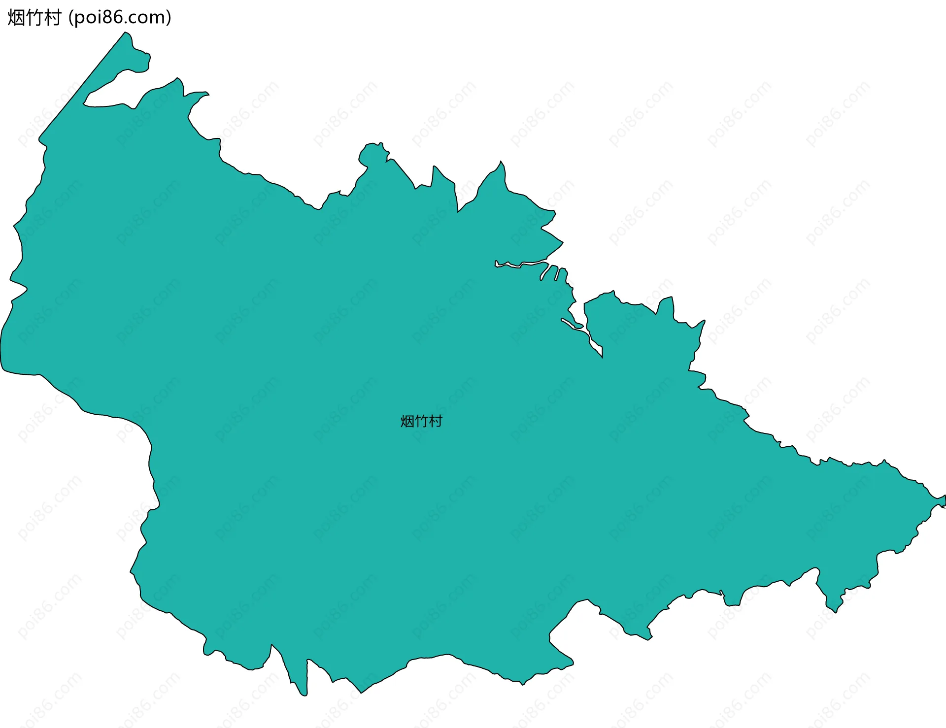 烟竹村边界地图