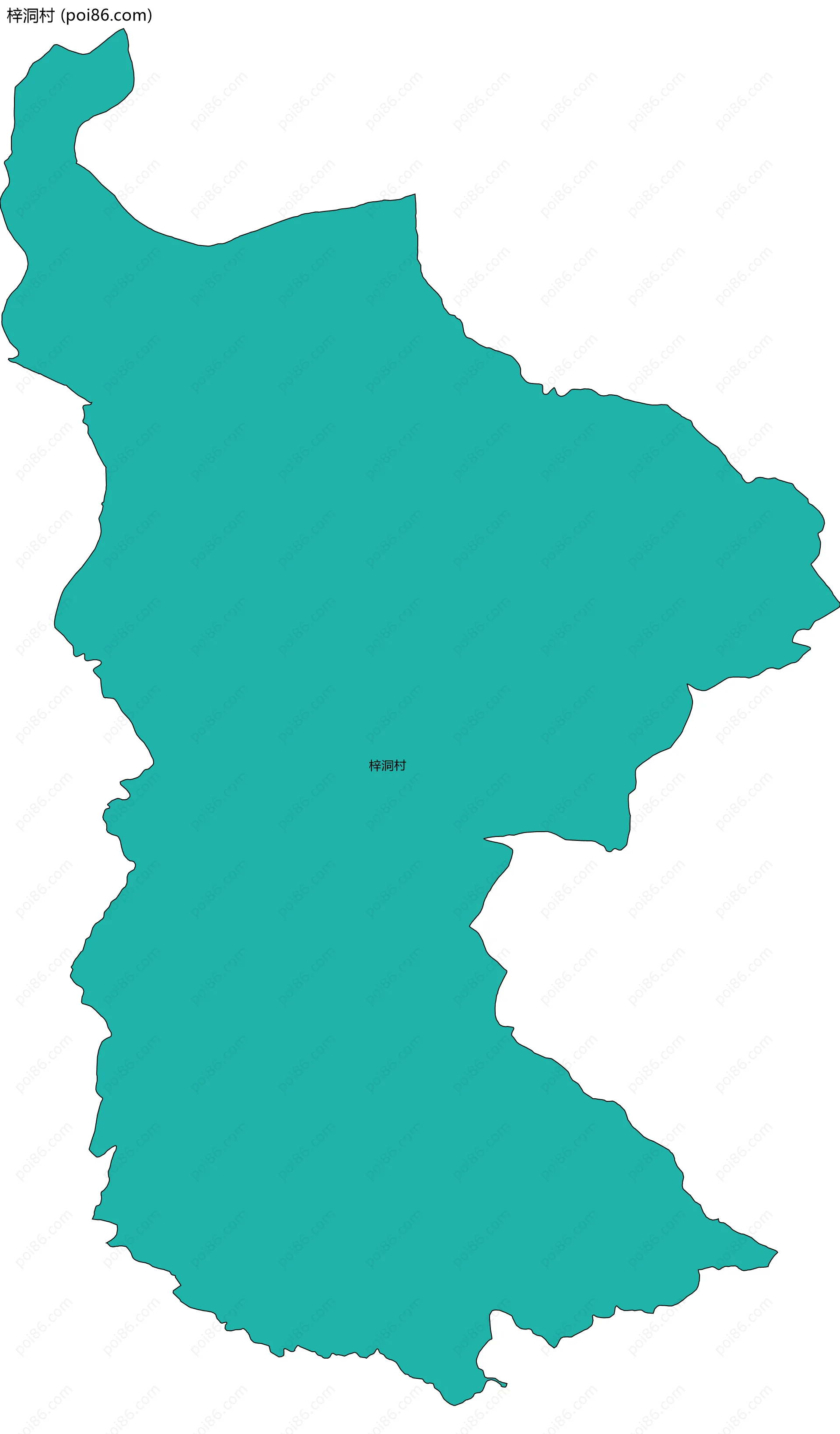 梓洞村边界地图