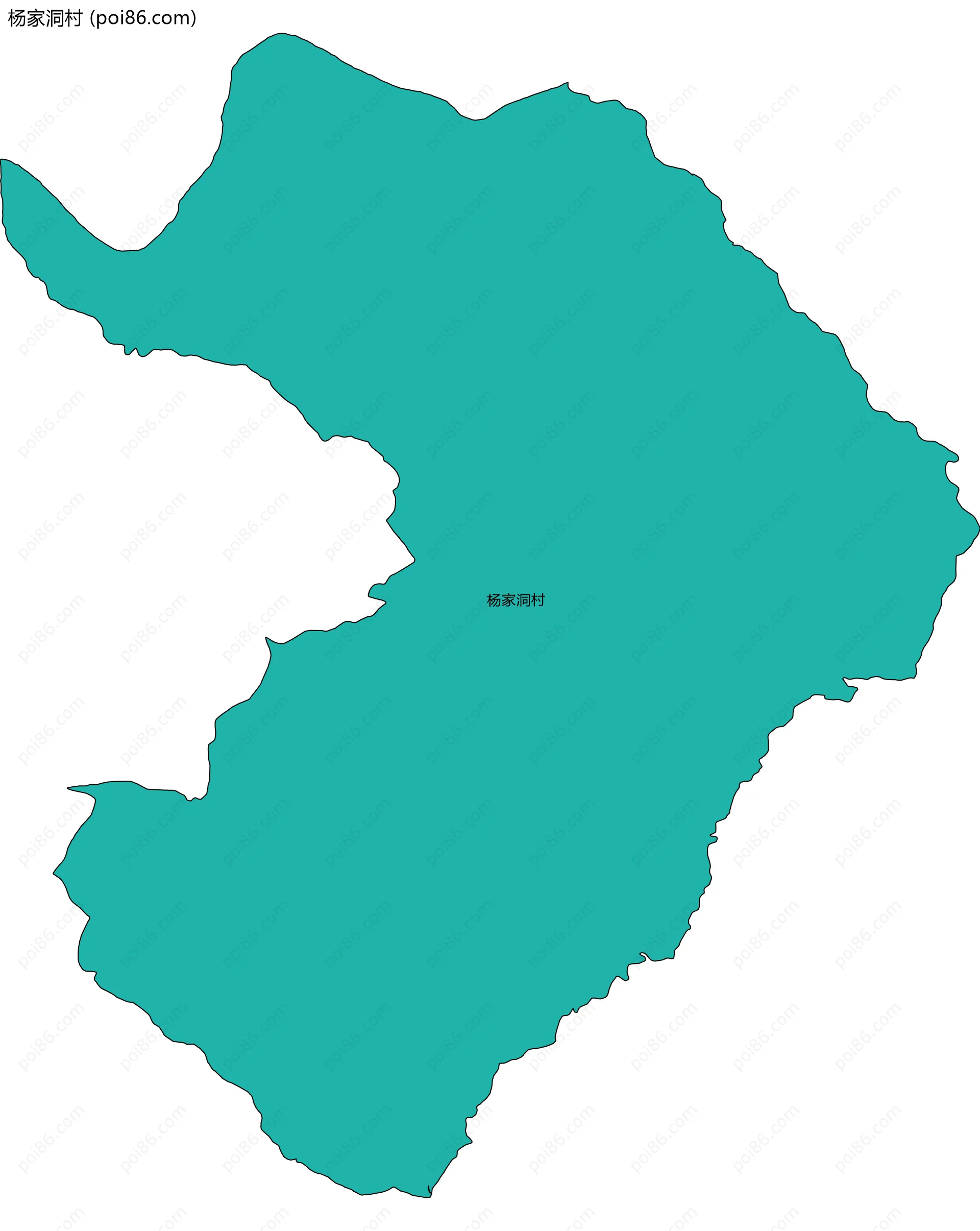 杨家洞村边界地图