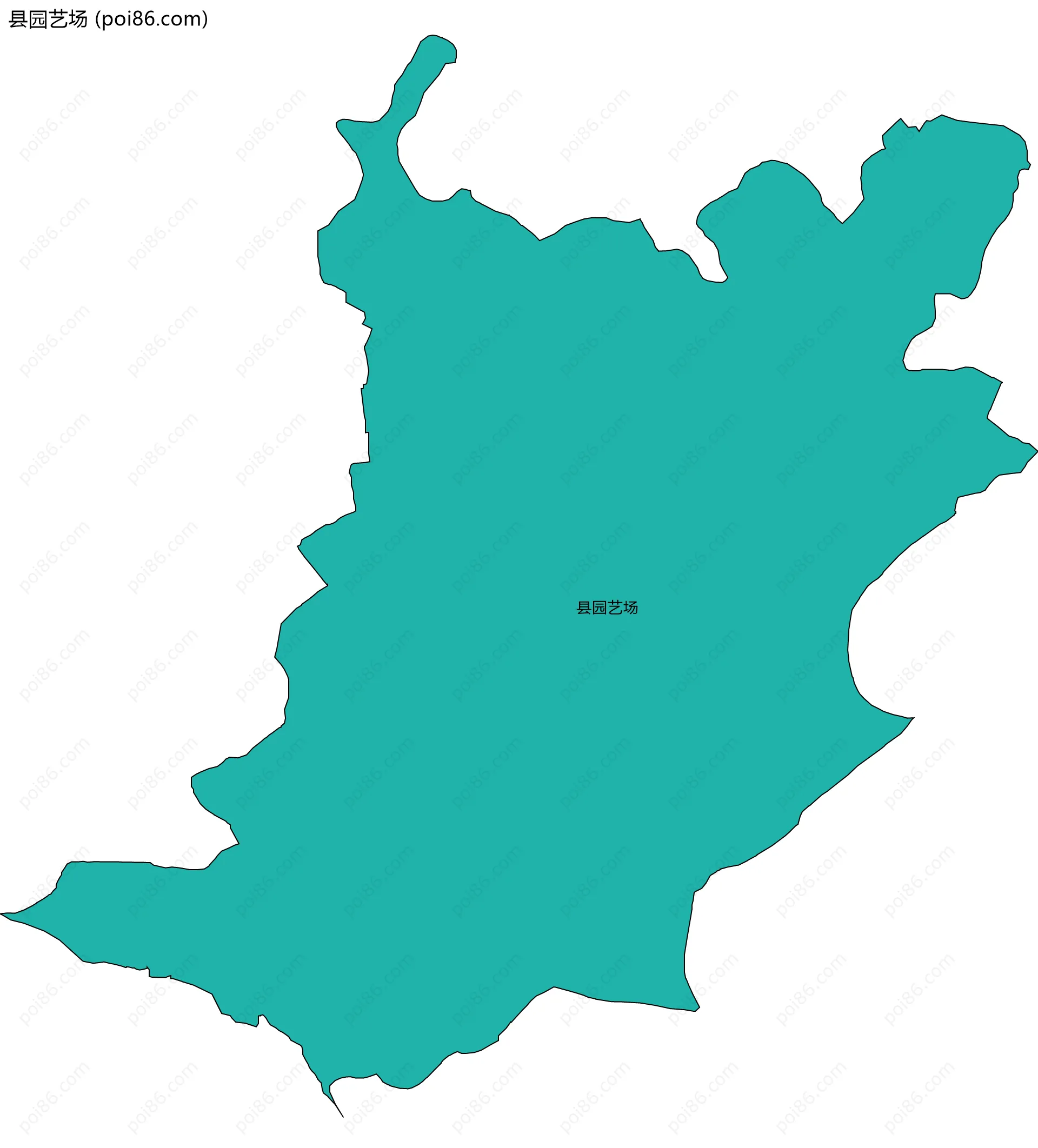 县园艺场边界地图