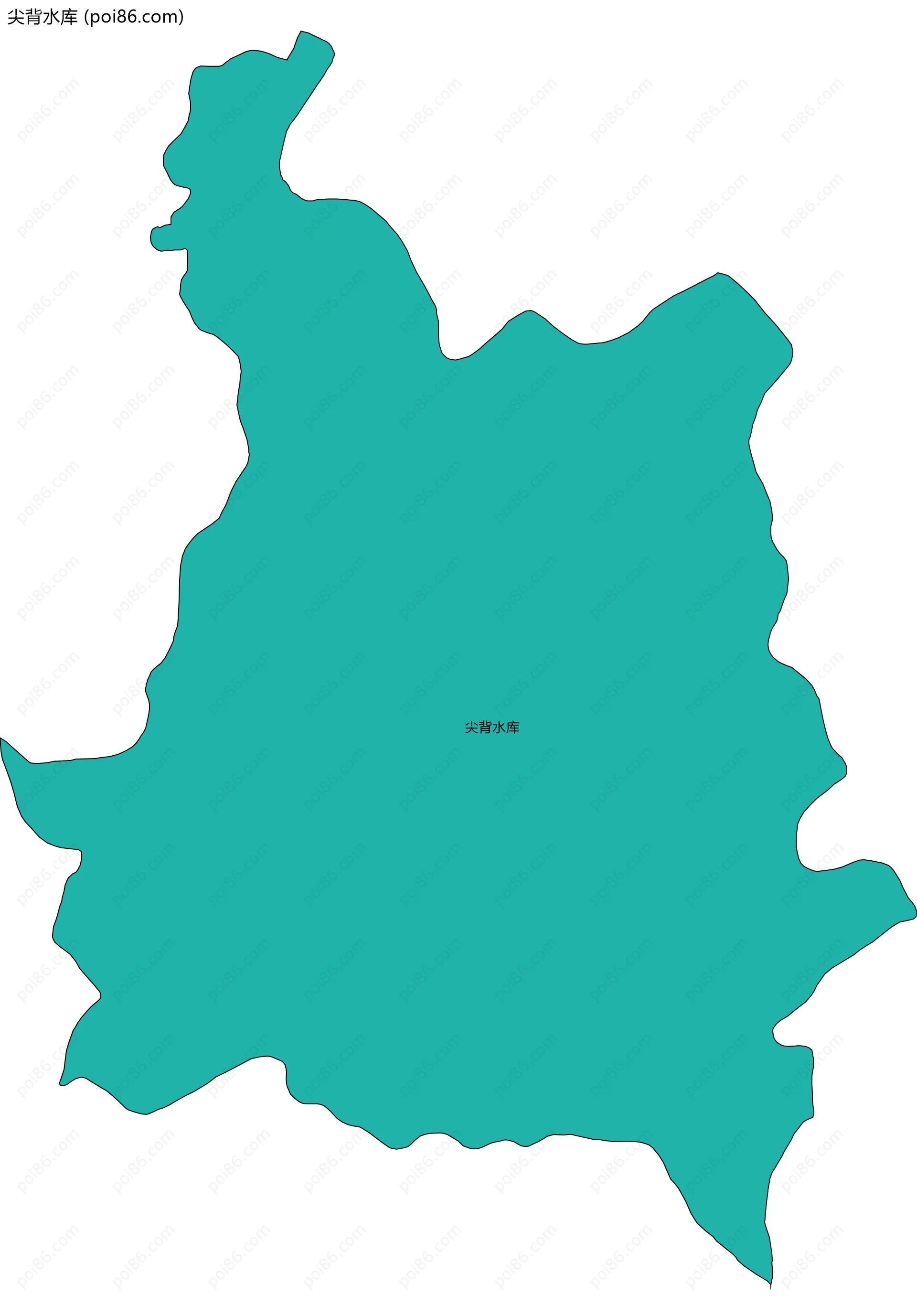 尖背水库边界地图