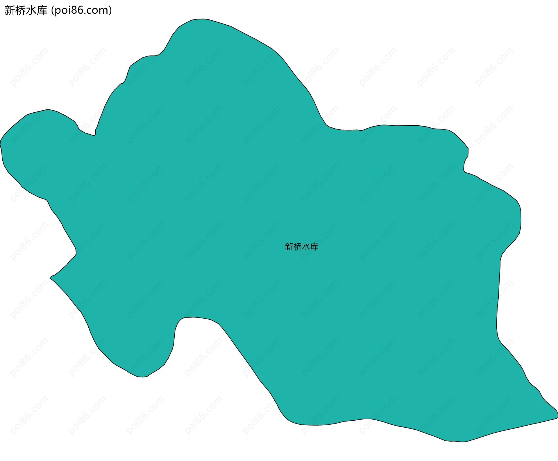 新桥水库边界地图