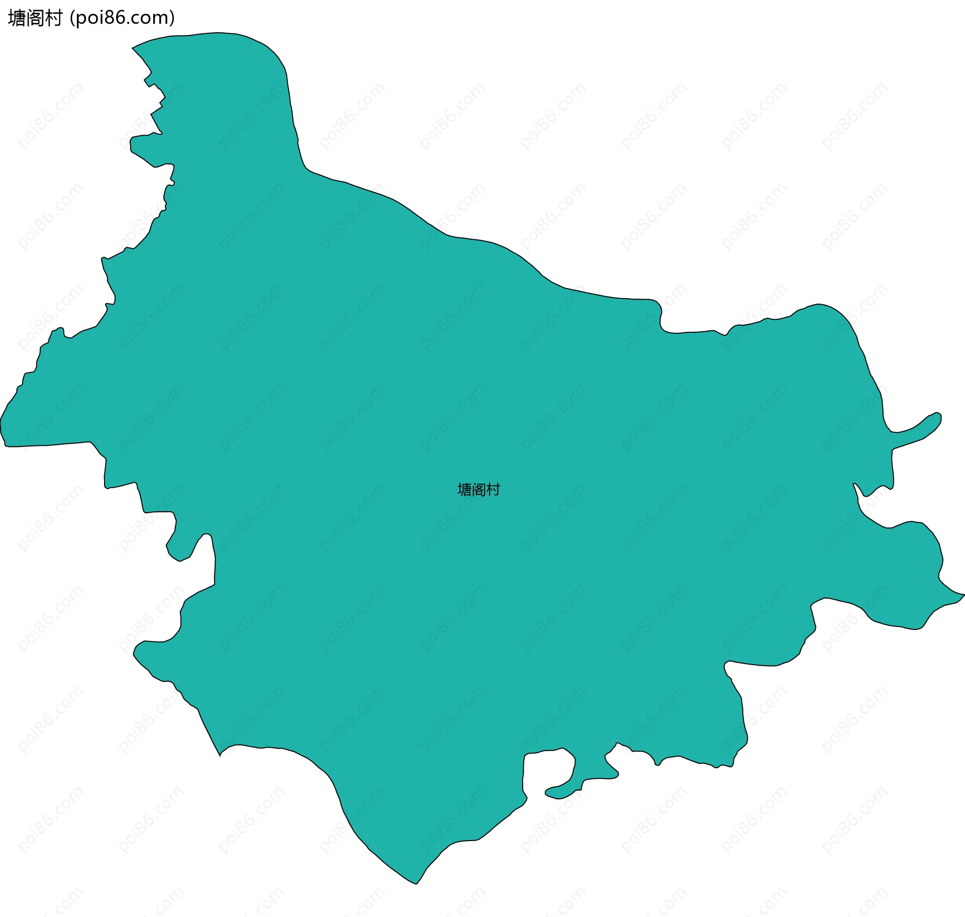 塘阁村边界地图