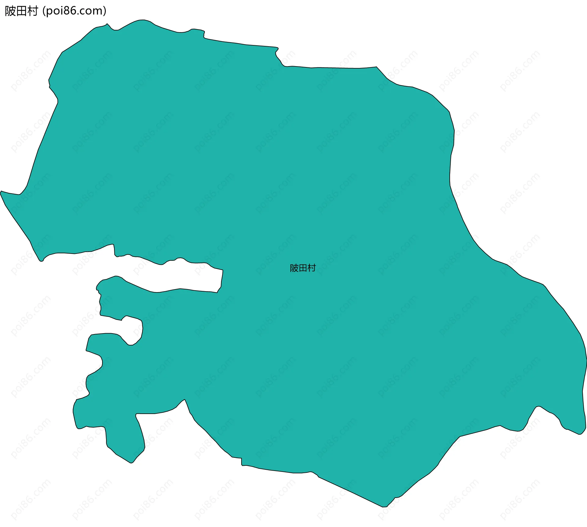 陂田村边界地图