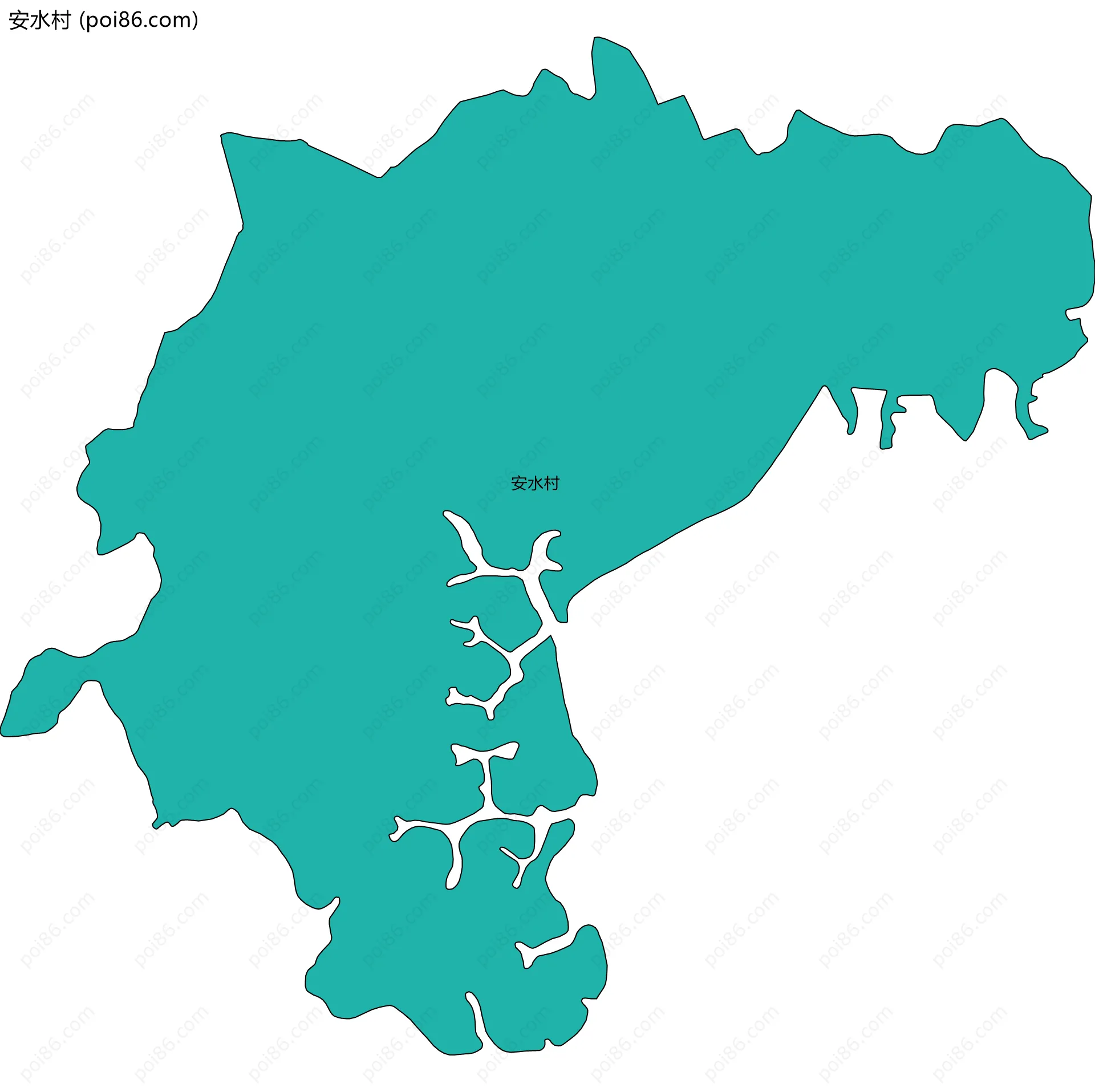 安水村边界地图