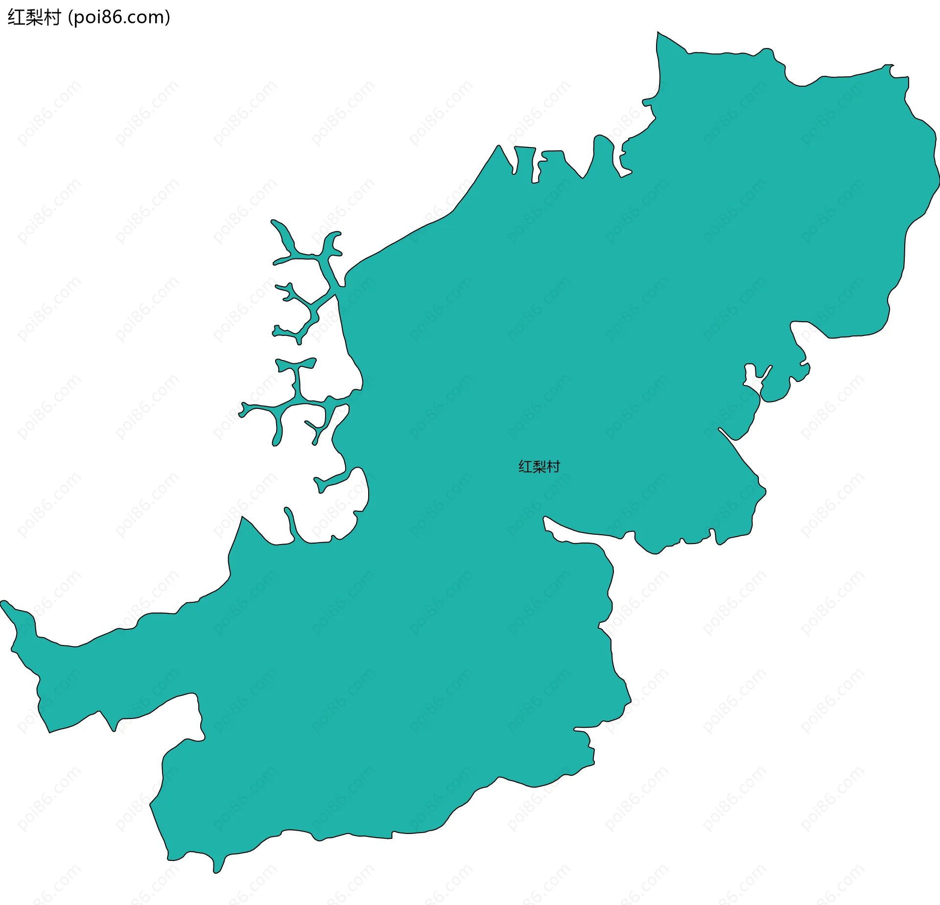 红梨村边界地图