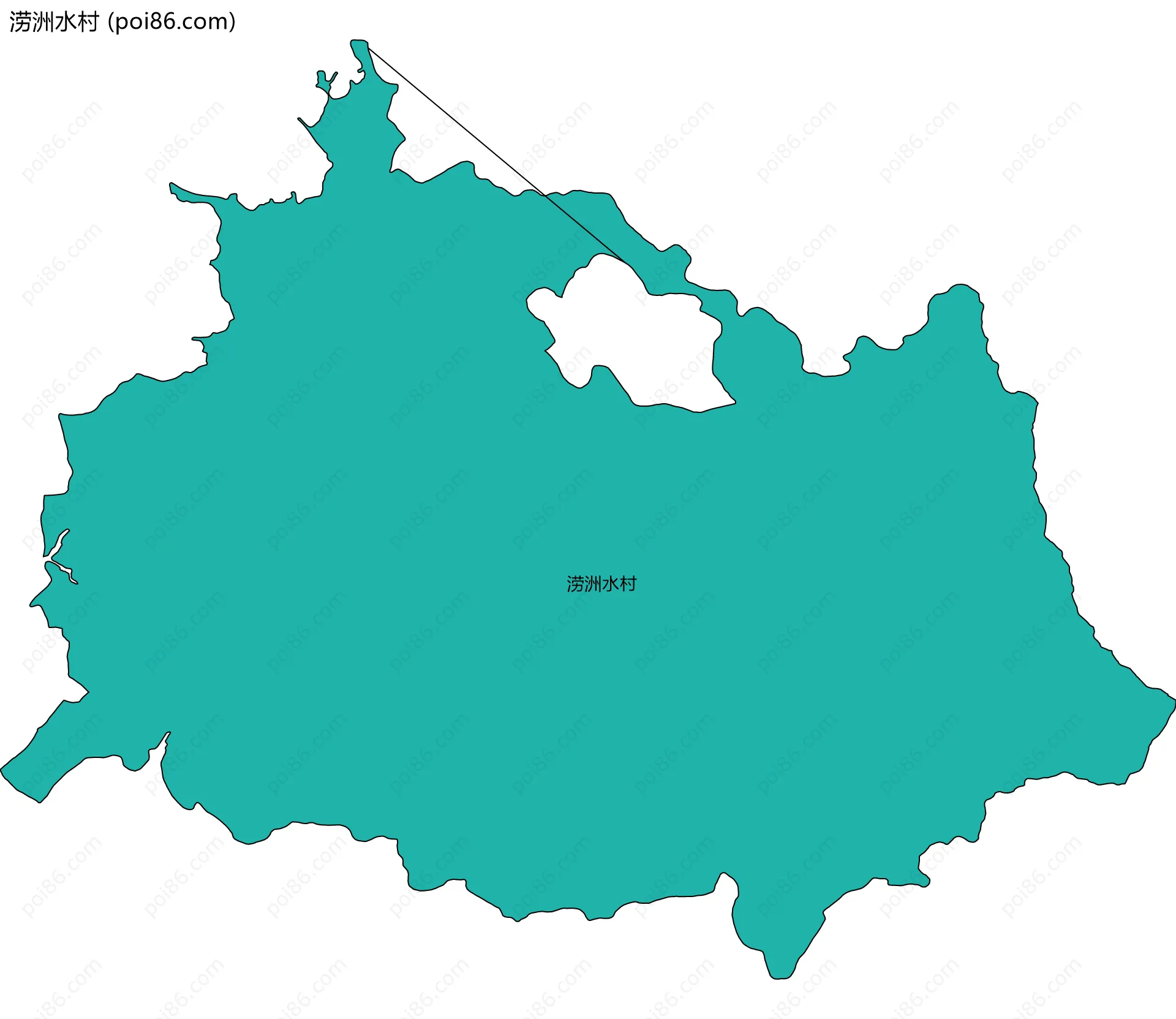 涝洲水村边界地图