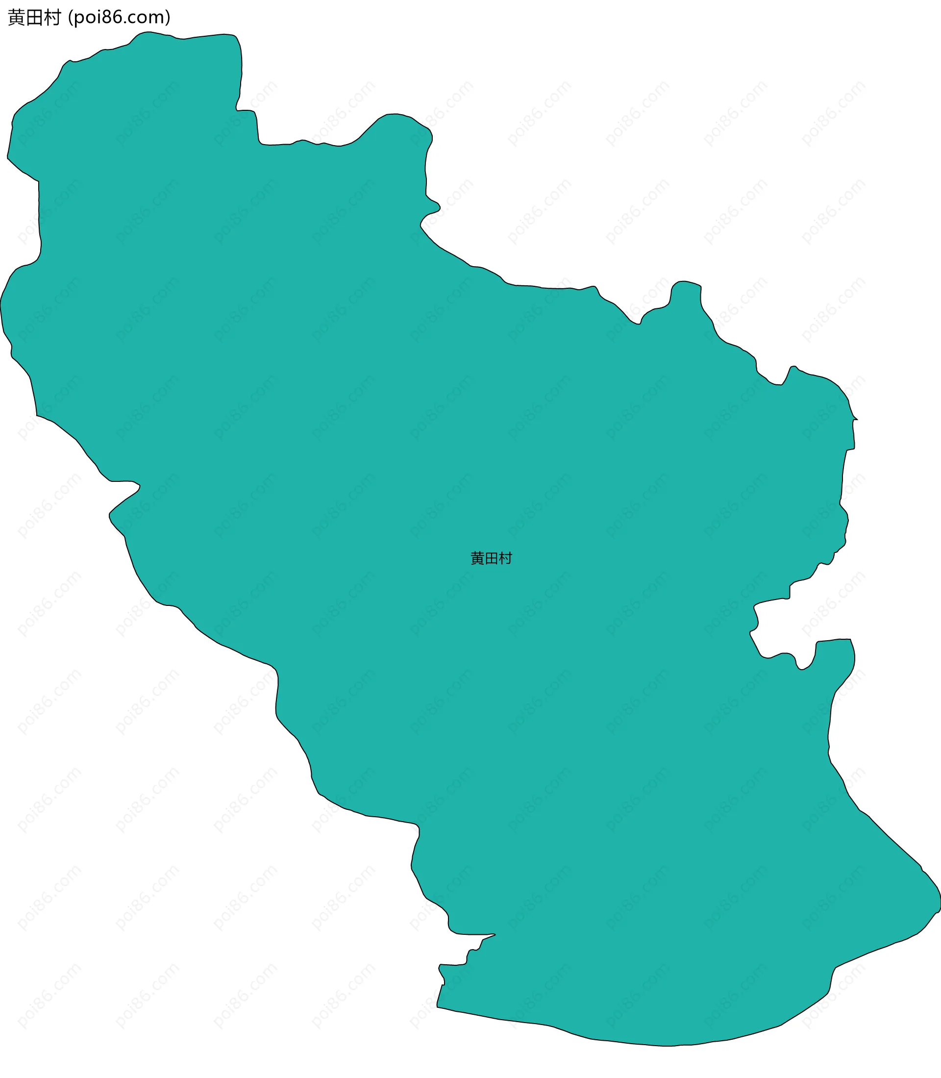 黄田村边界地图